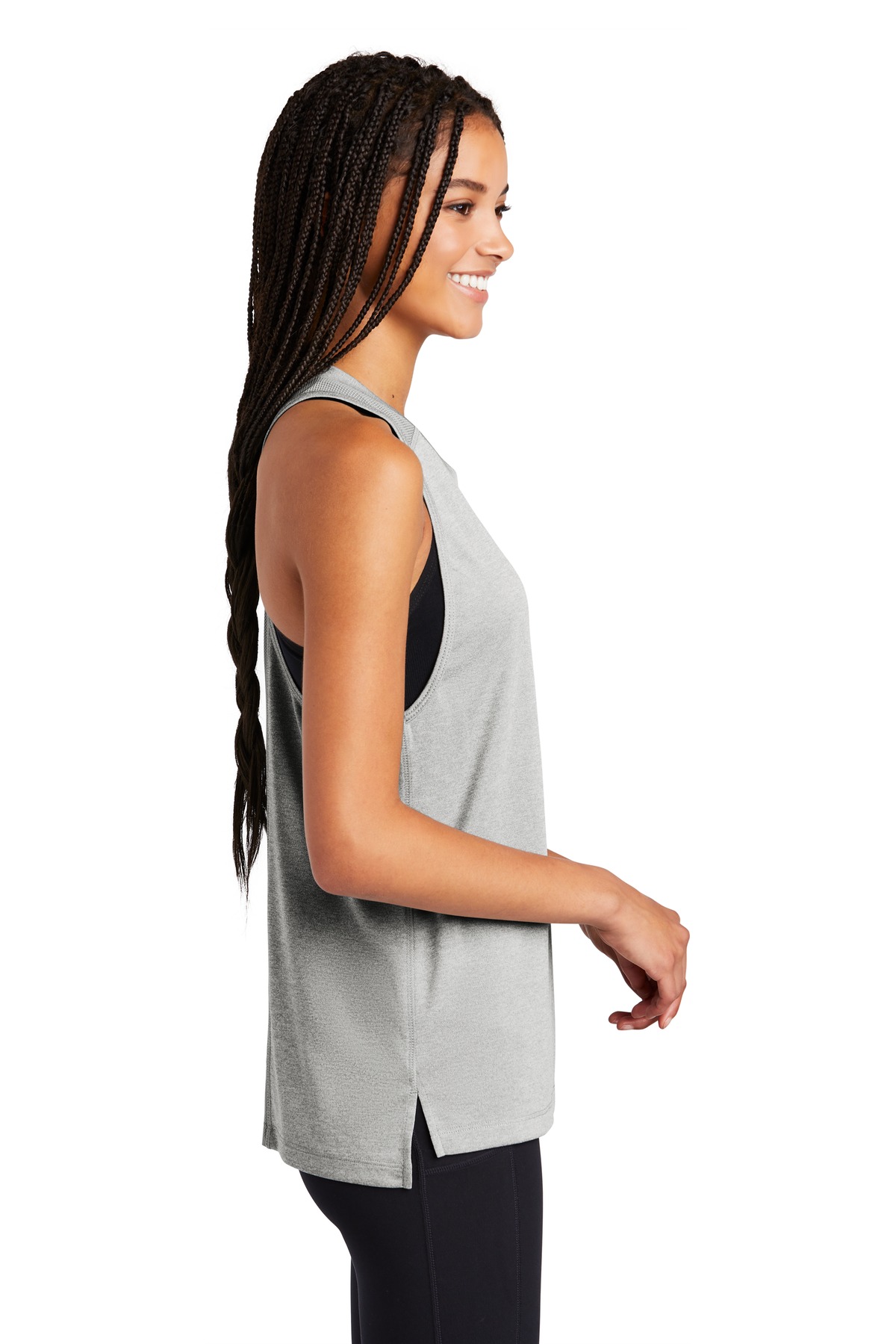 Sport-Tek LST466 Light Gray Heather / L Gray