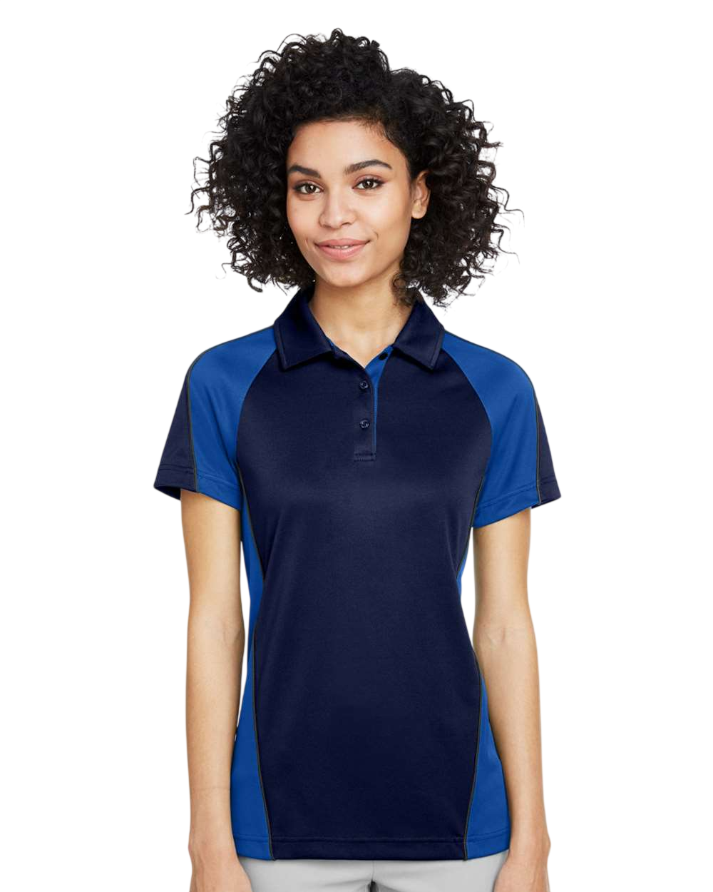 Harriton M385W Dark Navy / Teal Ry / Dark Ch