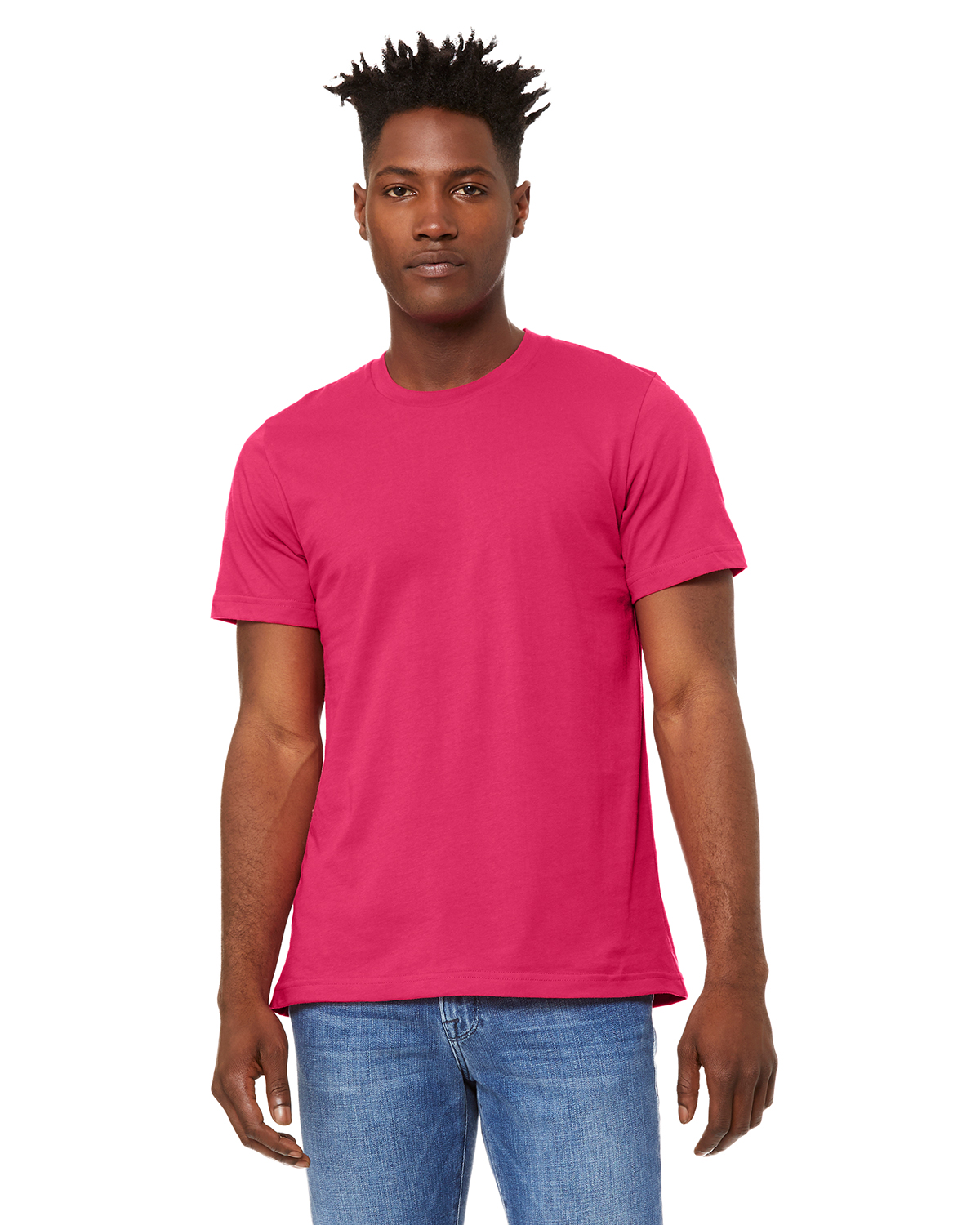 Bella Canvas Unisex Jersey T Shirt 3001 C Fuchsia | Jiffy