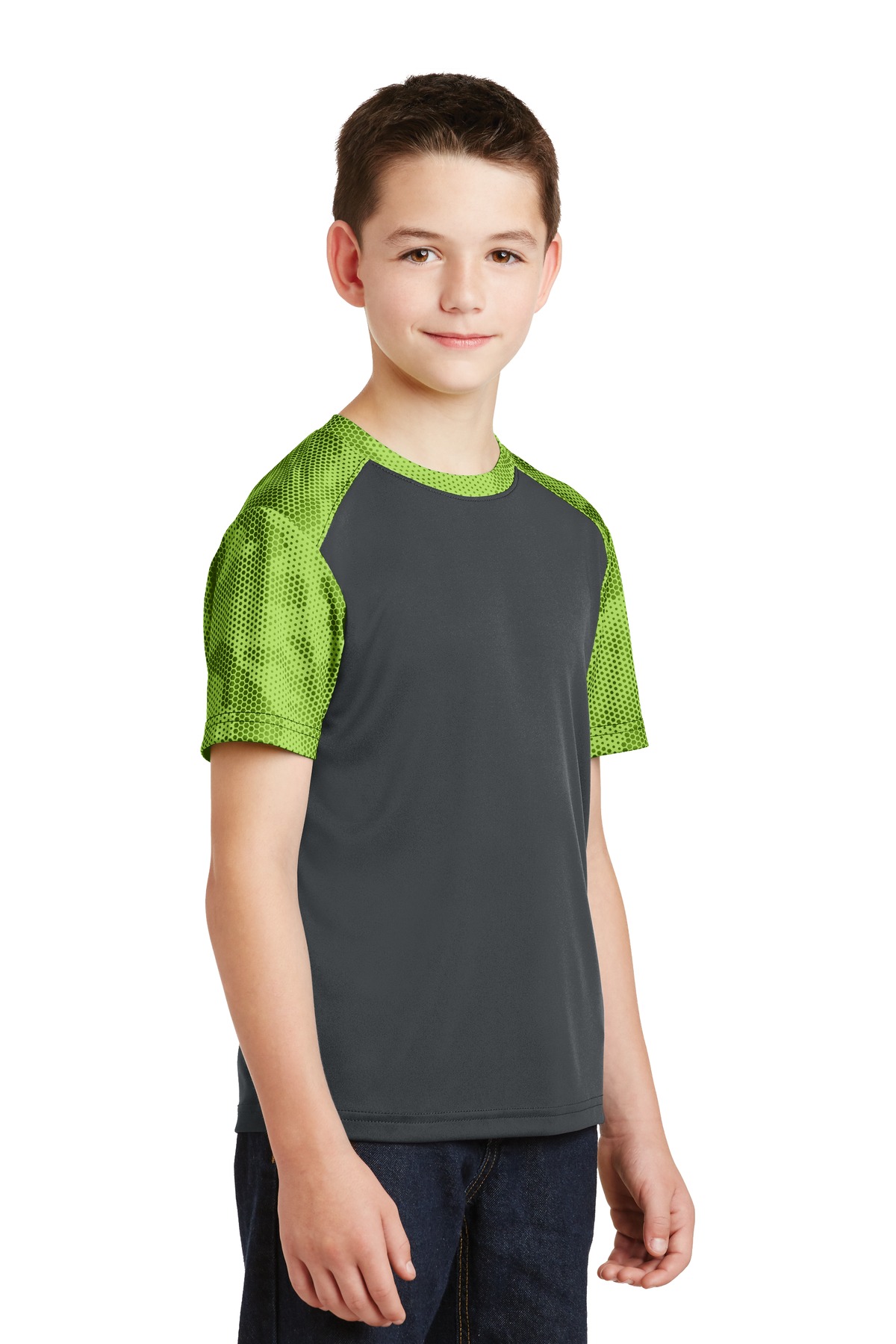 Sport-Tek YST371 Iron Gray / Limes