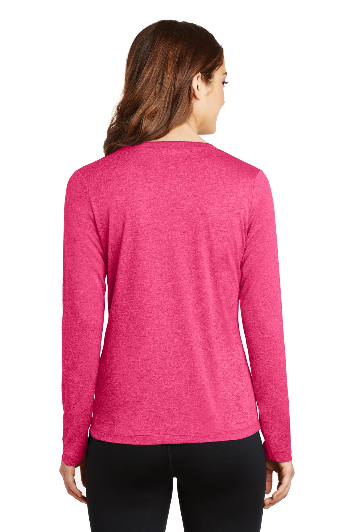 Sport-Tek LST360LS Pink Raspberry Heather