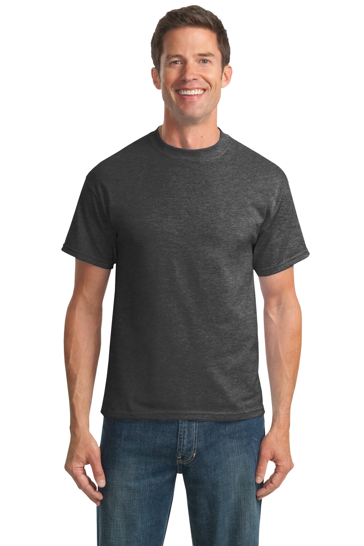 Port & Company PC55T Dark Heather Gray