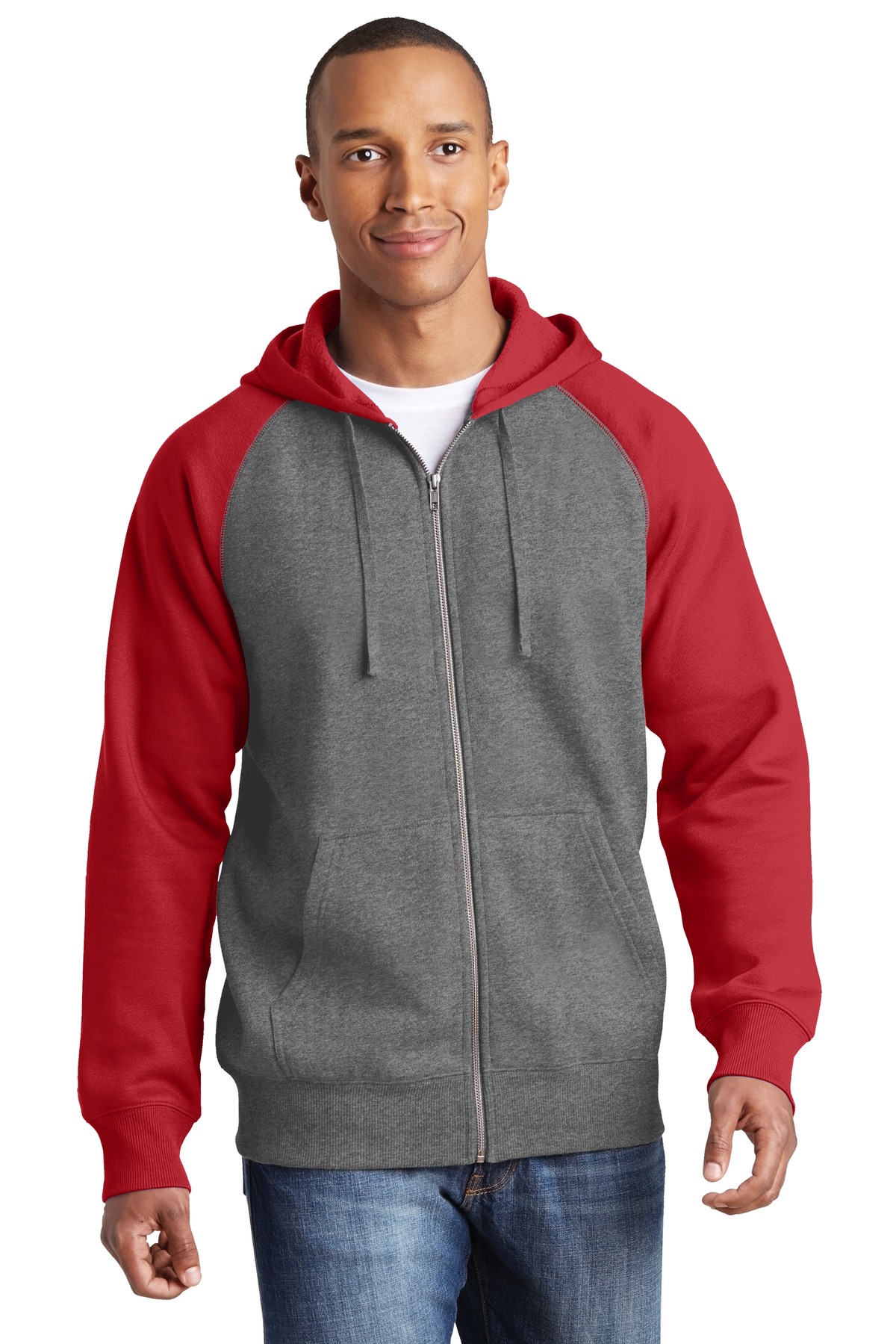 Sport-Tek ST269 Vintage Heather / True Red