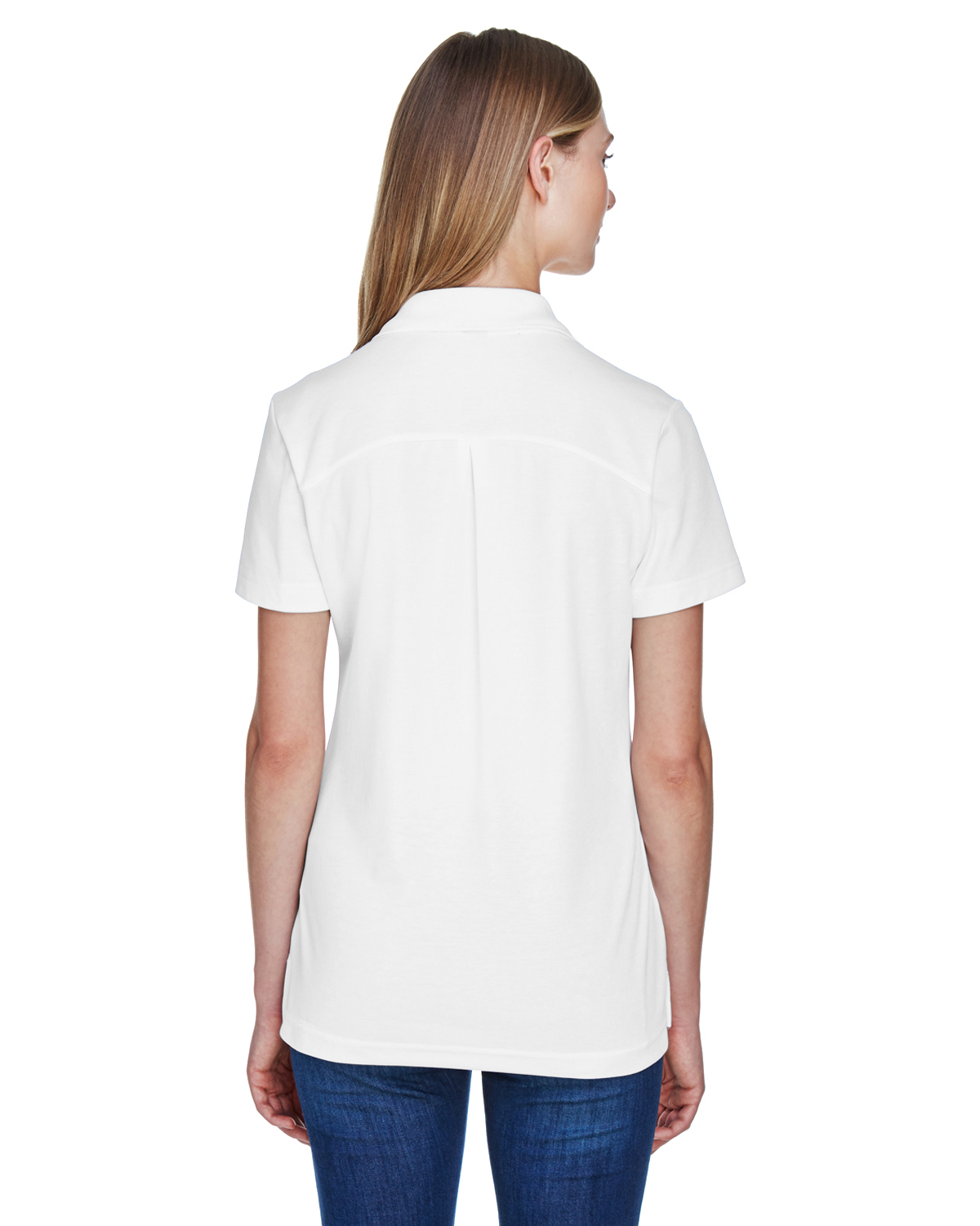 Devon Jones Crown Lux Performance Women s Plaited Polo Dg20 W White Jiffy