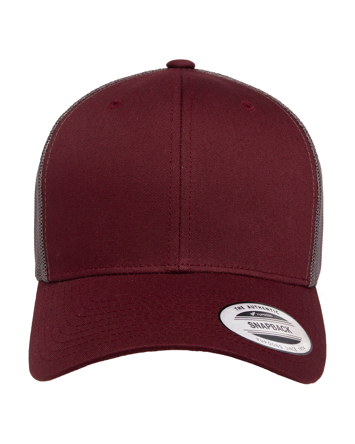Yupoong 6606 Maroon / Gray
