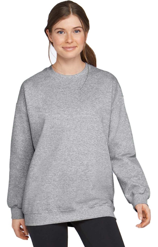 Hoodie Gildan Grey Crew Neck Gildan Softstyle Crewneck Sweatshirt