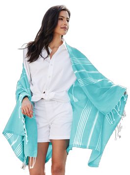 Port Authority BP90 Aquamarine/ White