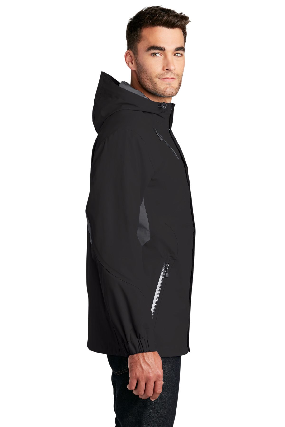 Port Authority J322 Black / Magnet Gray