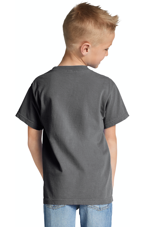 韓国発【JUSTYOUNG】LM Vintage Washing Collar Tee/4color Comfort Colors Youth Midweight Rs T Shirt C9018 Pepper | Jiffy