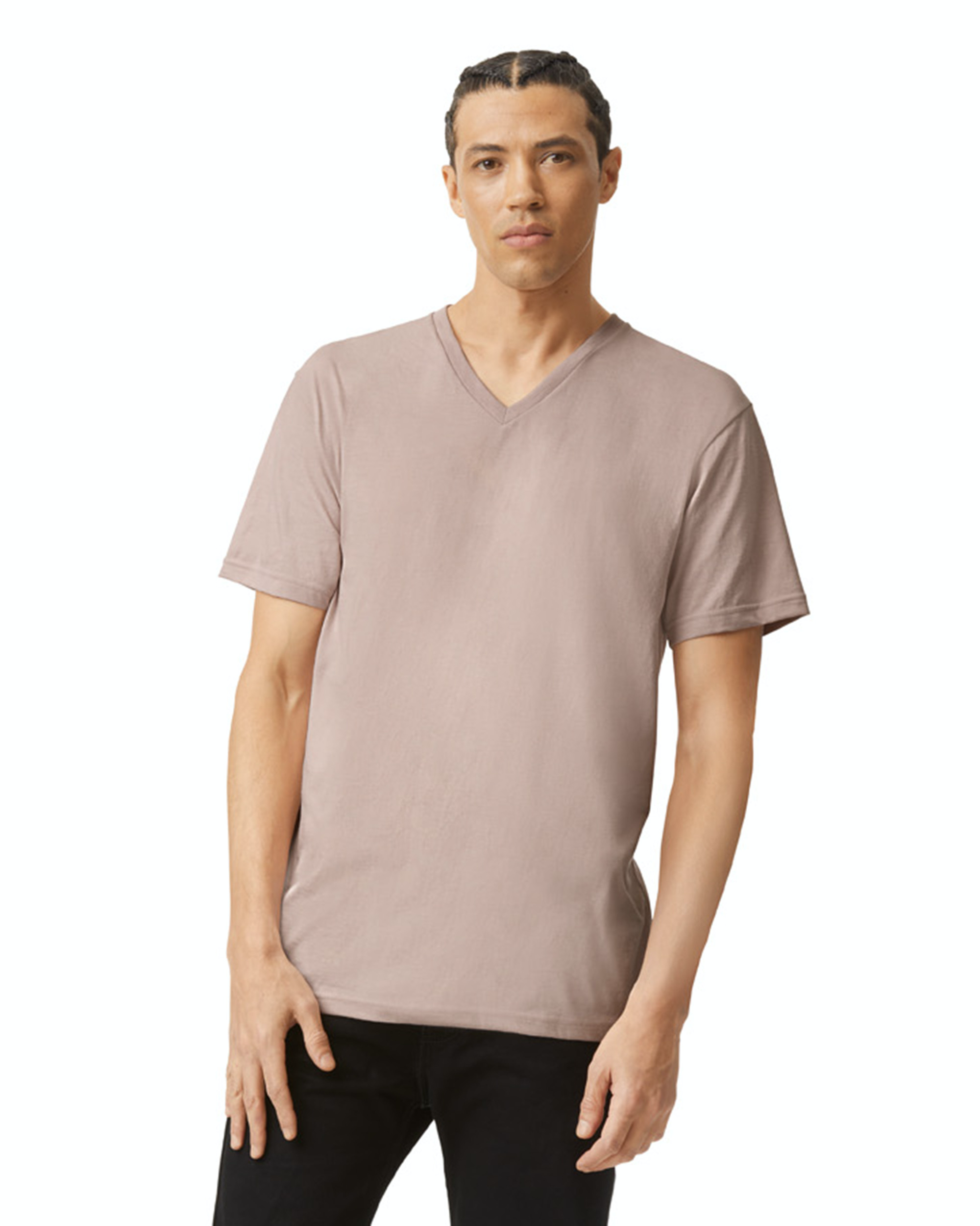 American Apparel Unisex Cvc V Neck T Shirt 2006 Cvc Blush | Jiffy