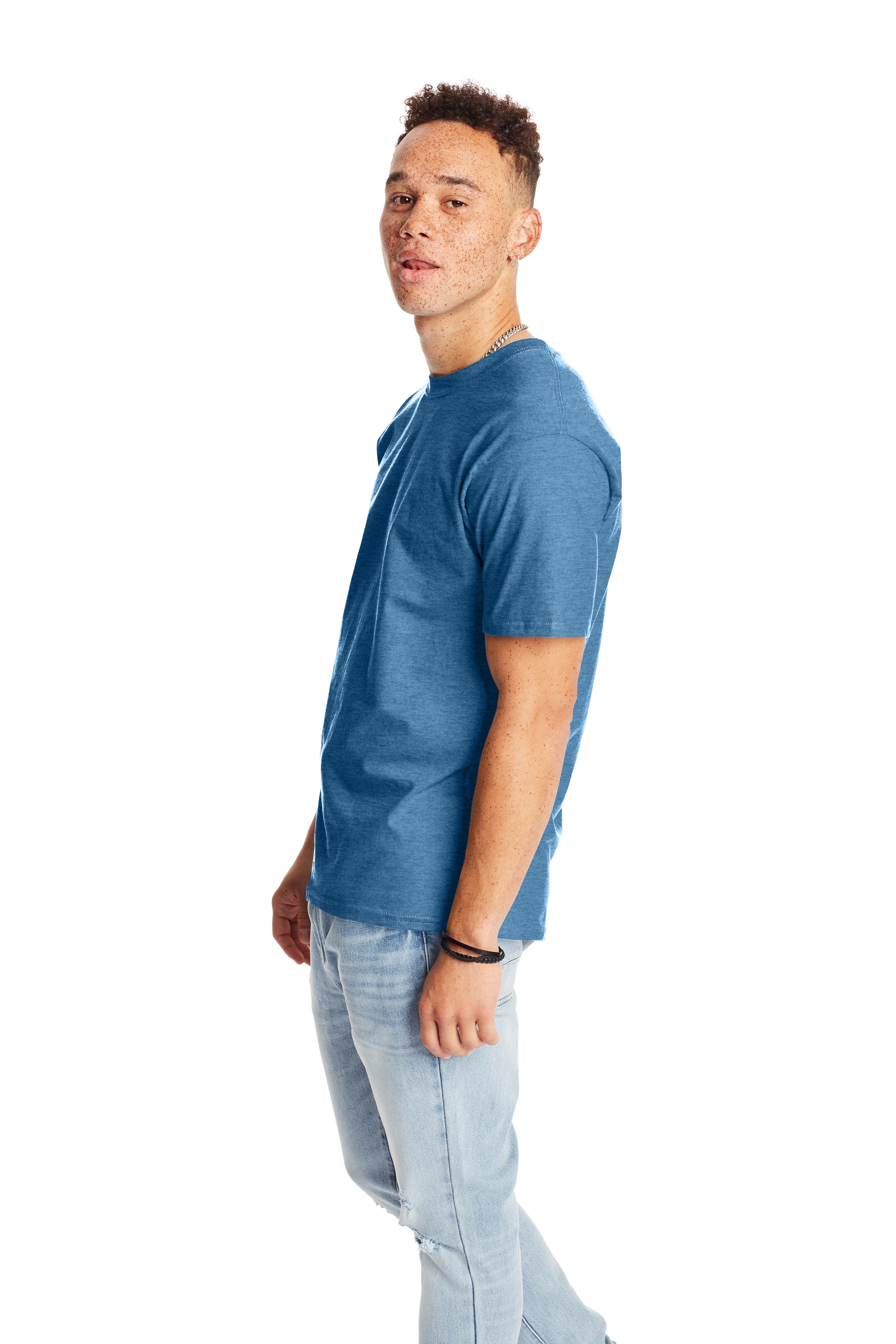 Hanes 5180 Heather Blue