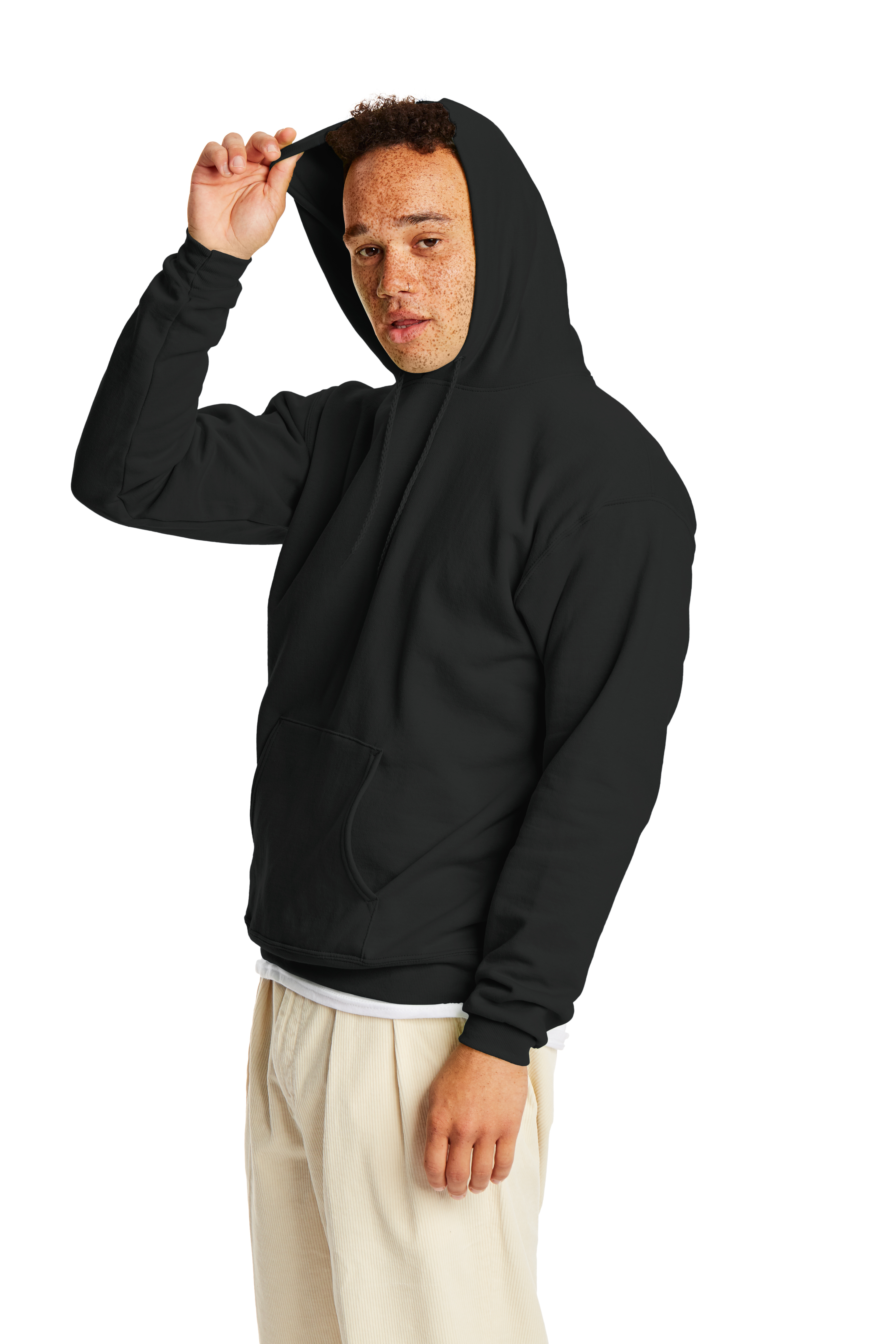 Hanes black hoodie pullover deals