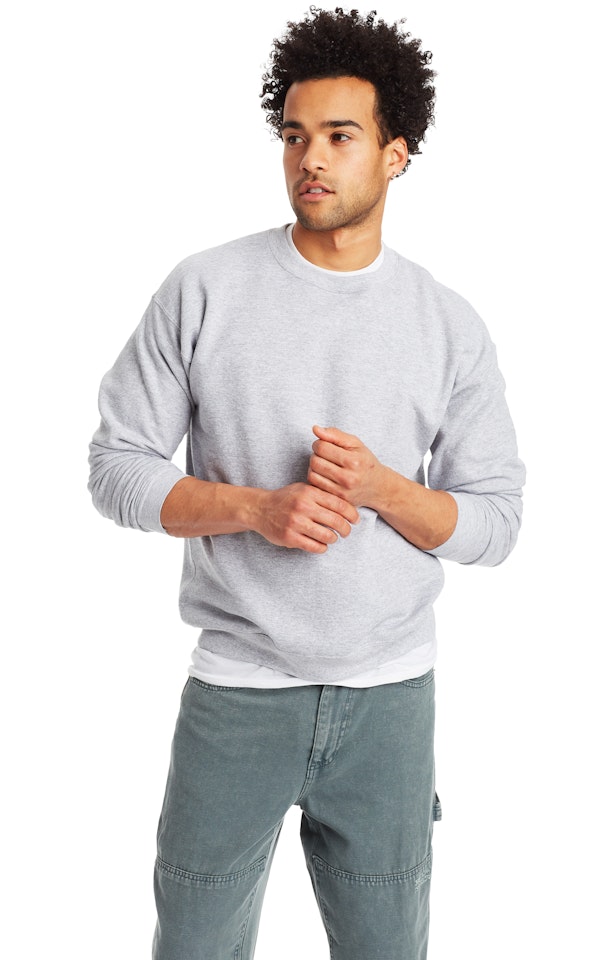 Hanes Unisex Ecosmart® 50/50 Crewneck Sweatshirt P1607 Light Steel