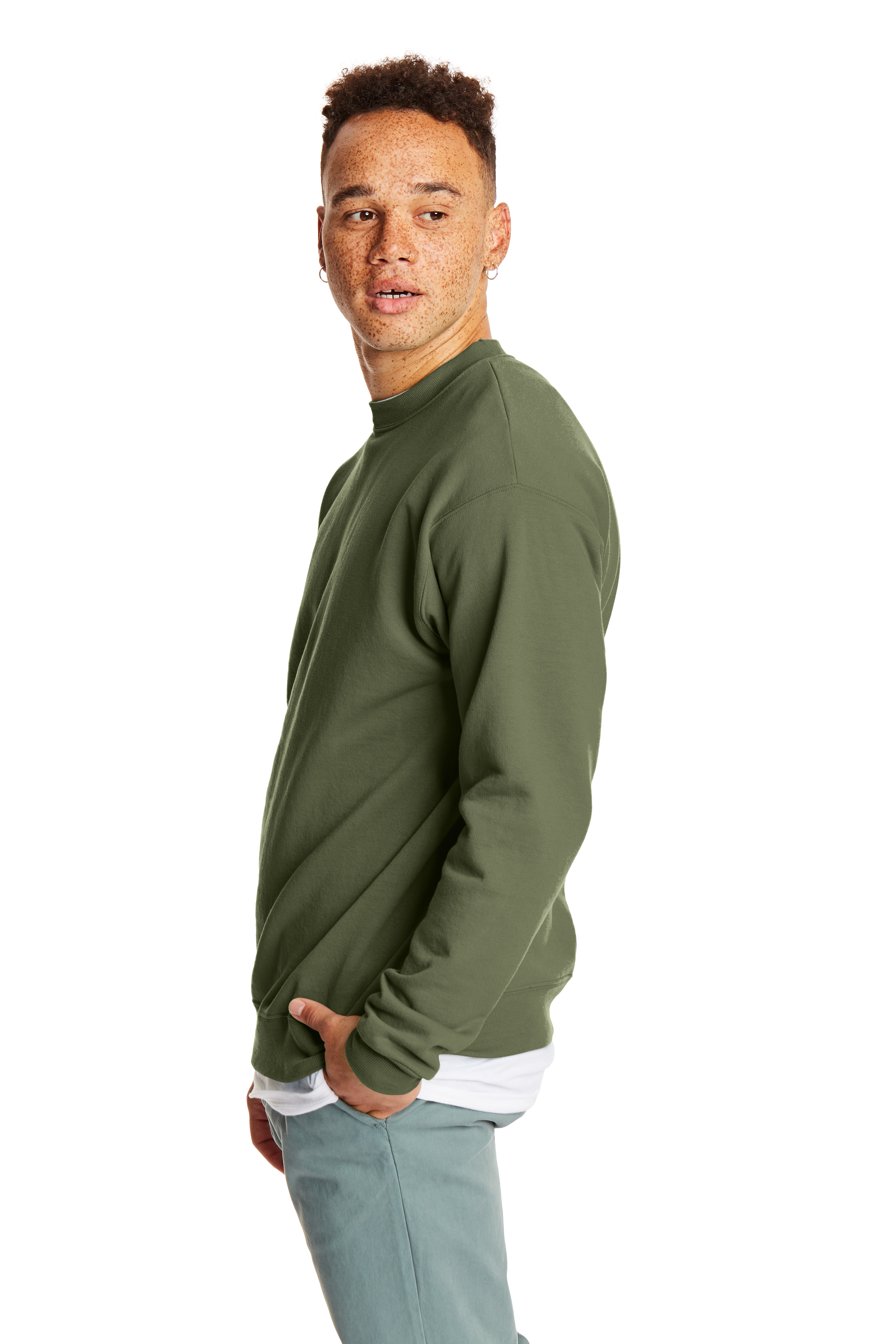 Hanes P1607 Fatigue Green