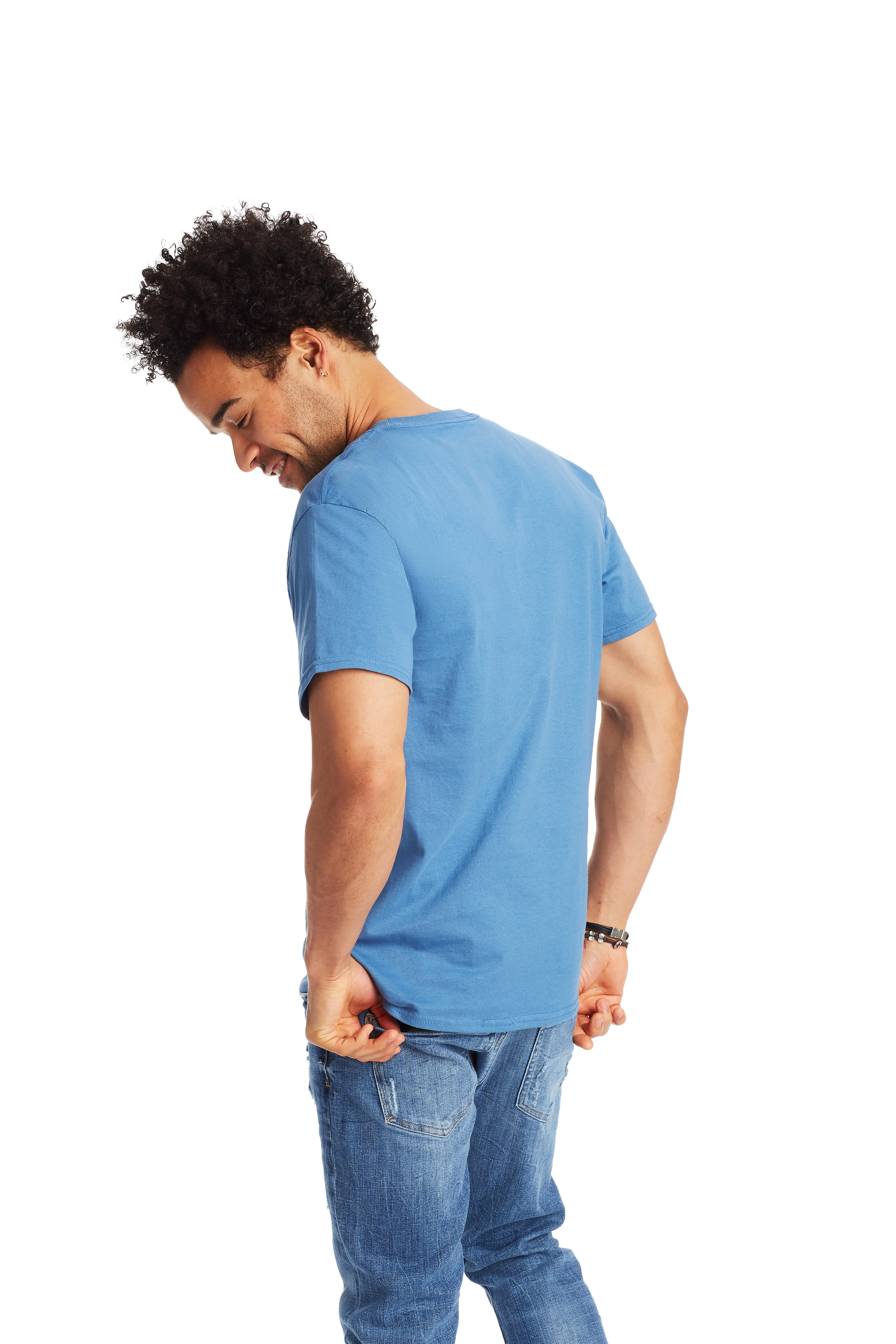 Hanes 5250T Denim Blue