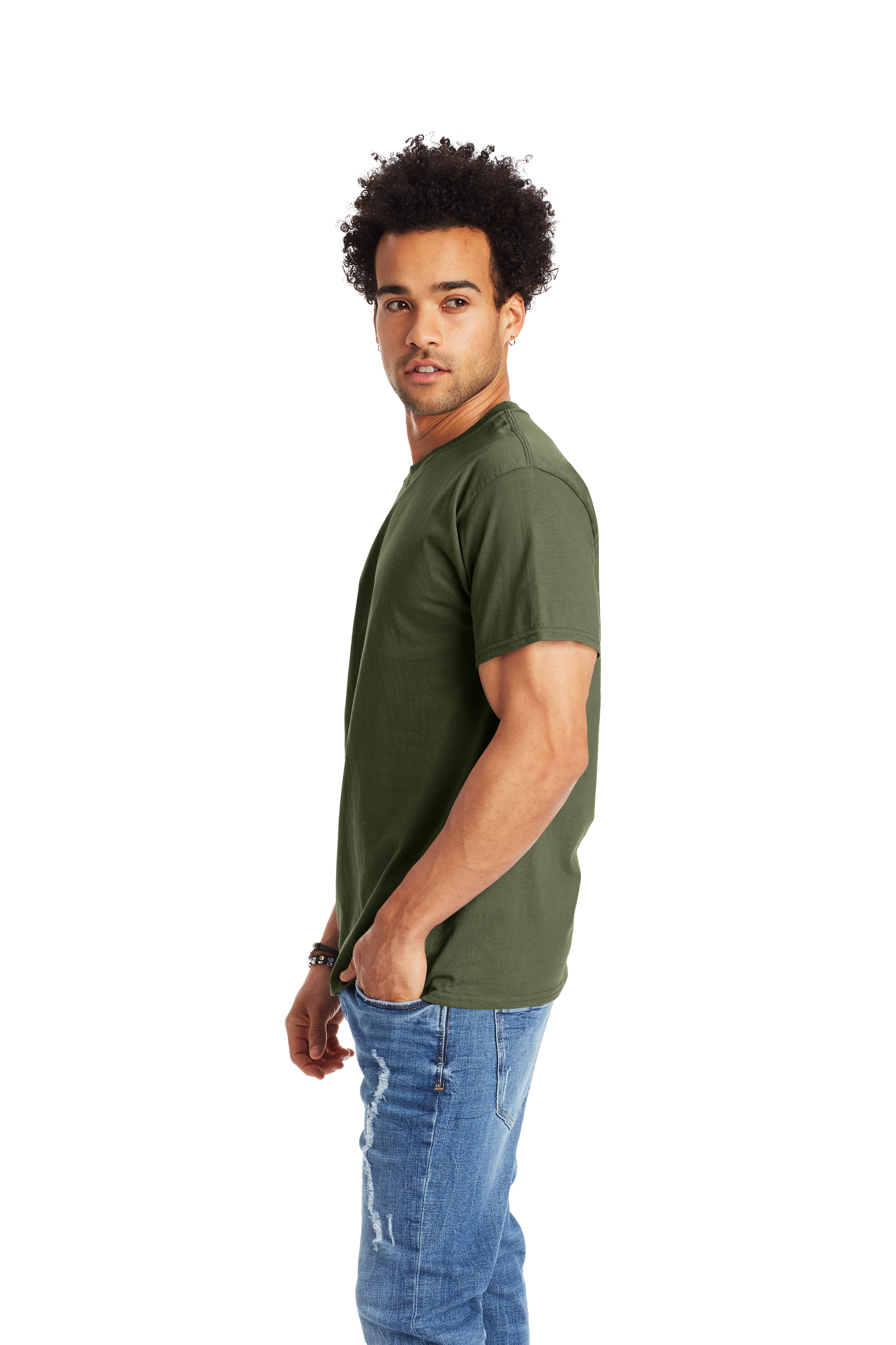 Hanes 5250T Fatigue Green