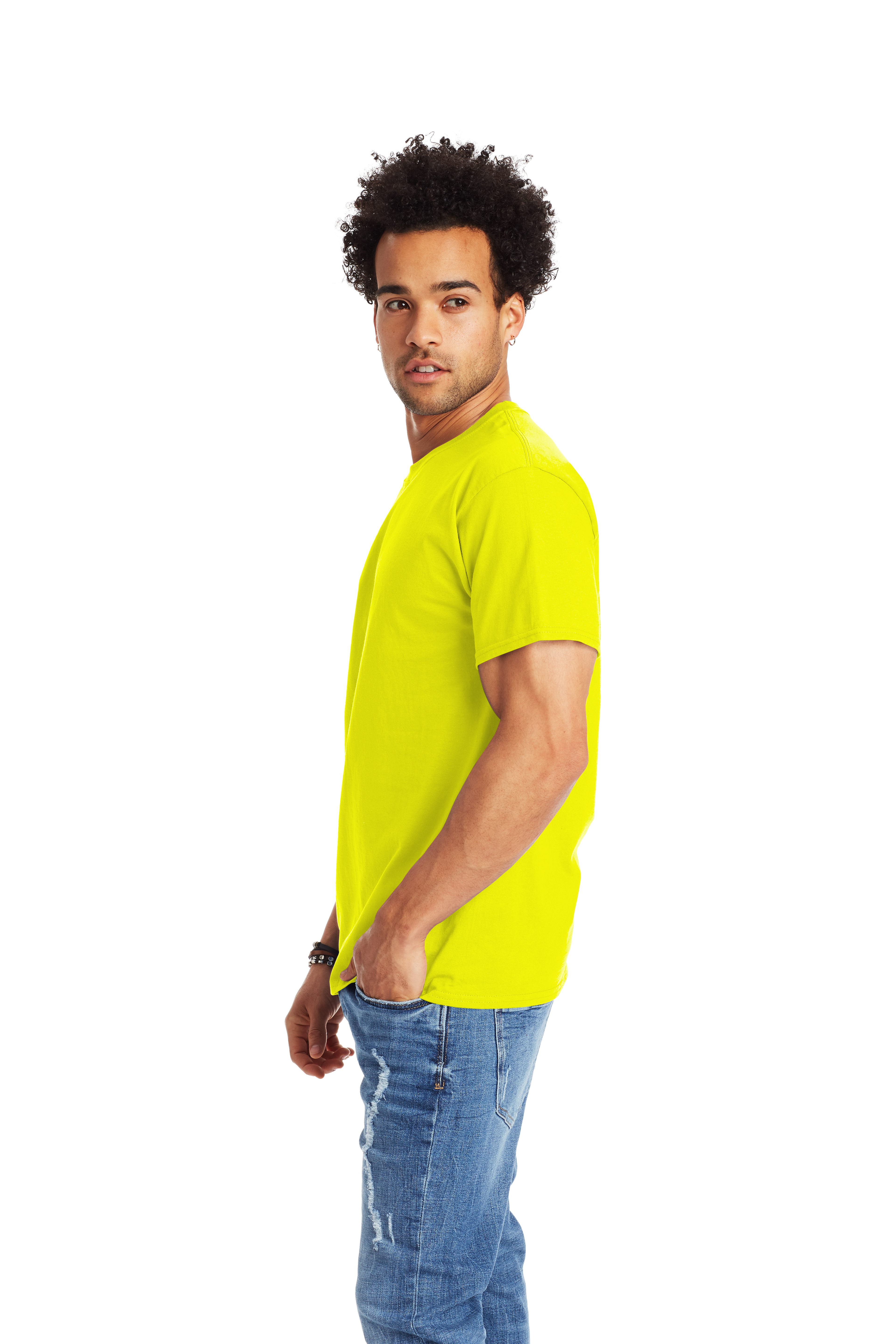 Hanes 5250T Safety Green