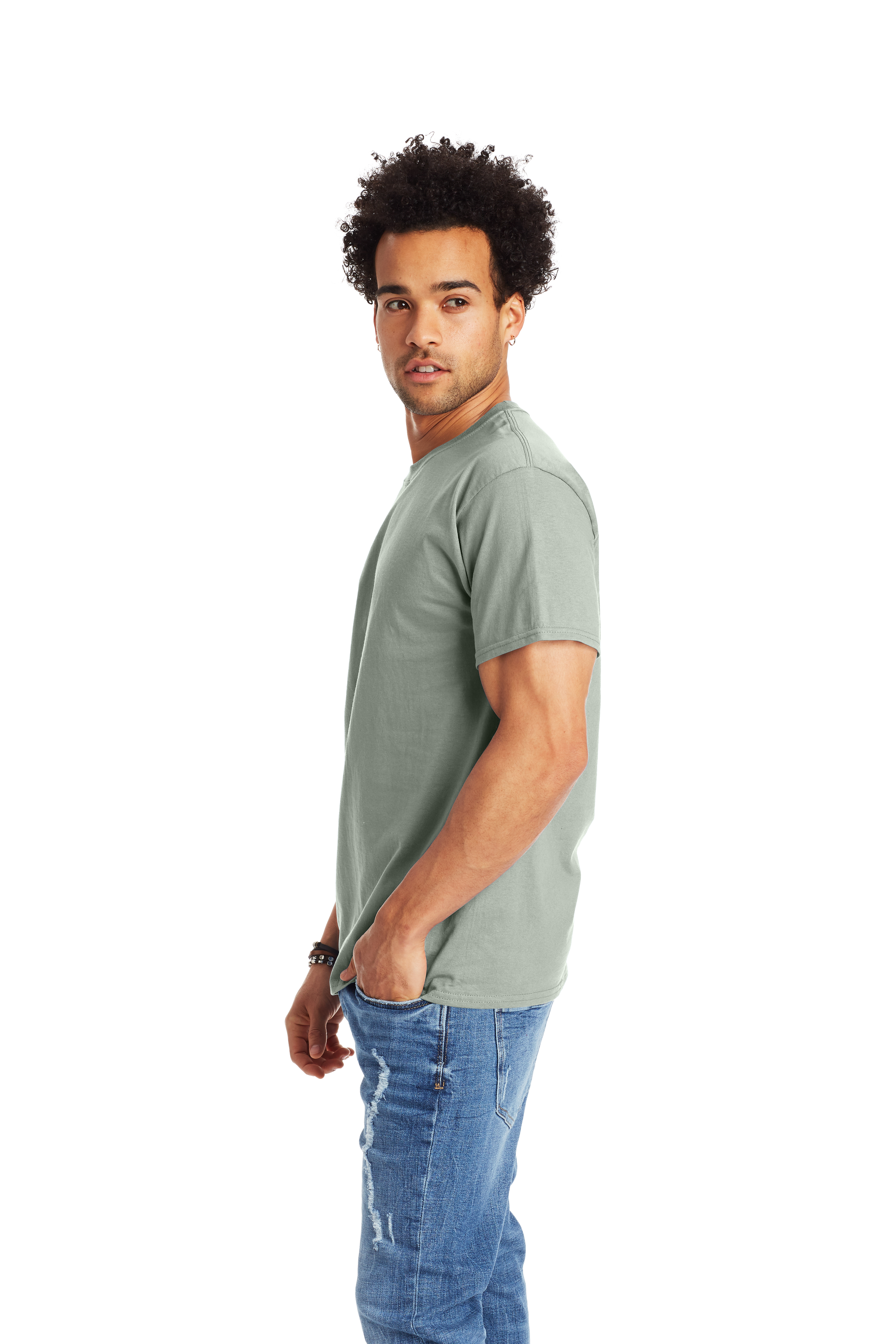 Hanes 5250T Stonewashed Green