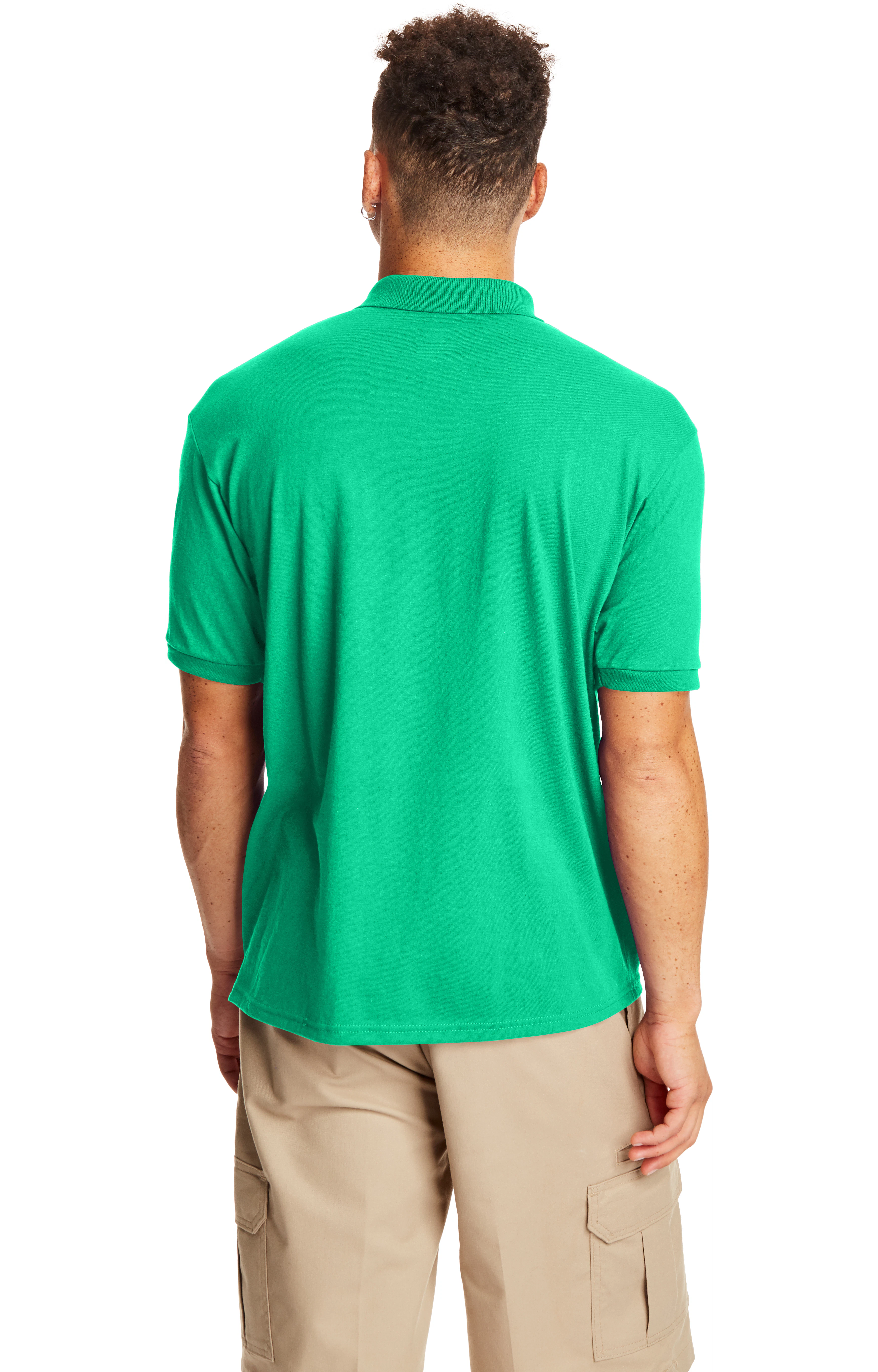 Hanes Kelly Green T-Shirt - 4XL Size 28, Preshrunk Cotton Blend, Tagless Comfort, Ribbed Collar
