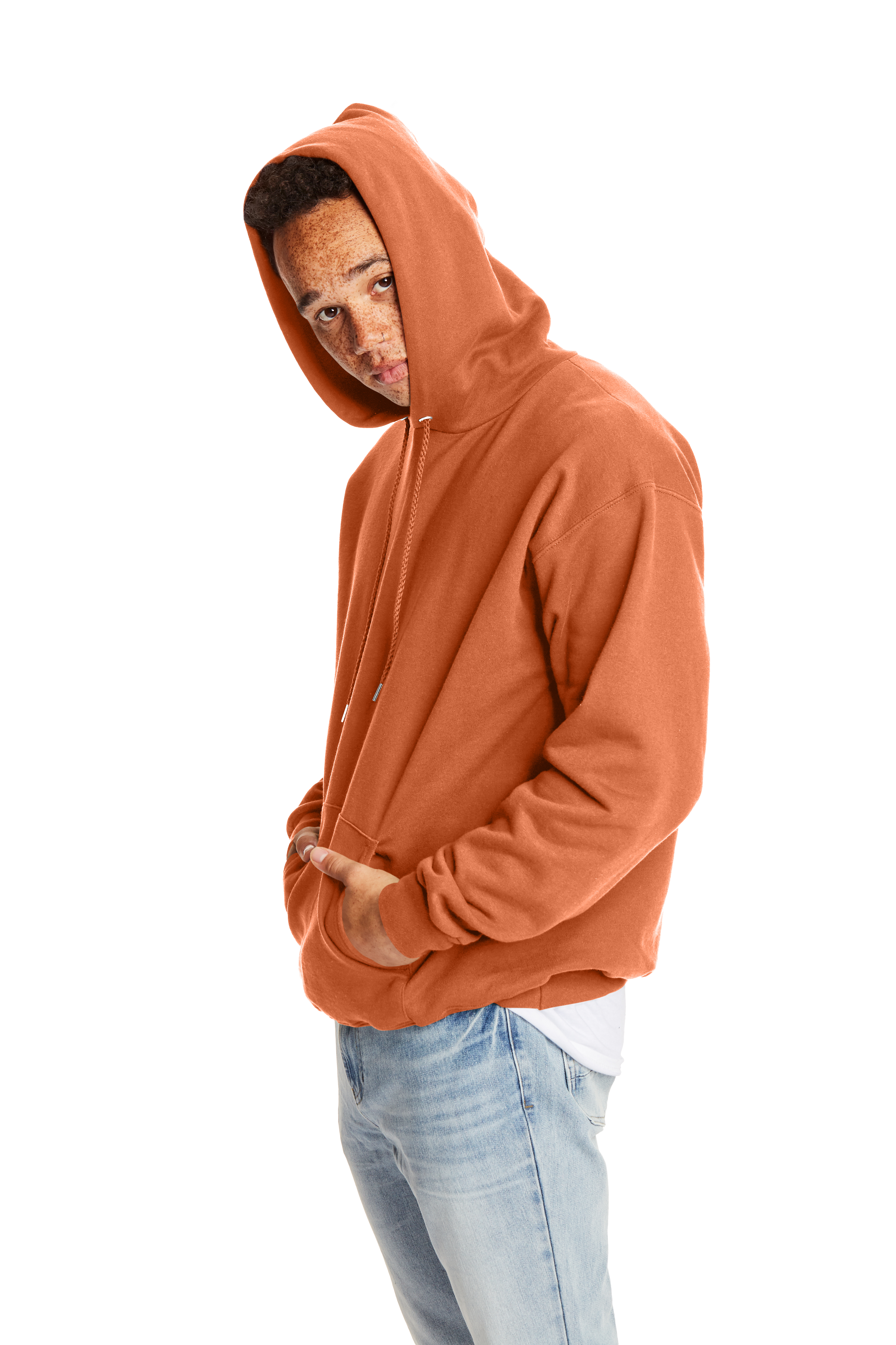 Hanes Ultimate Cotton® 90/10 Pullover Hoodie F170 Pumpkin