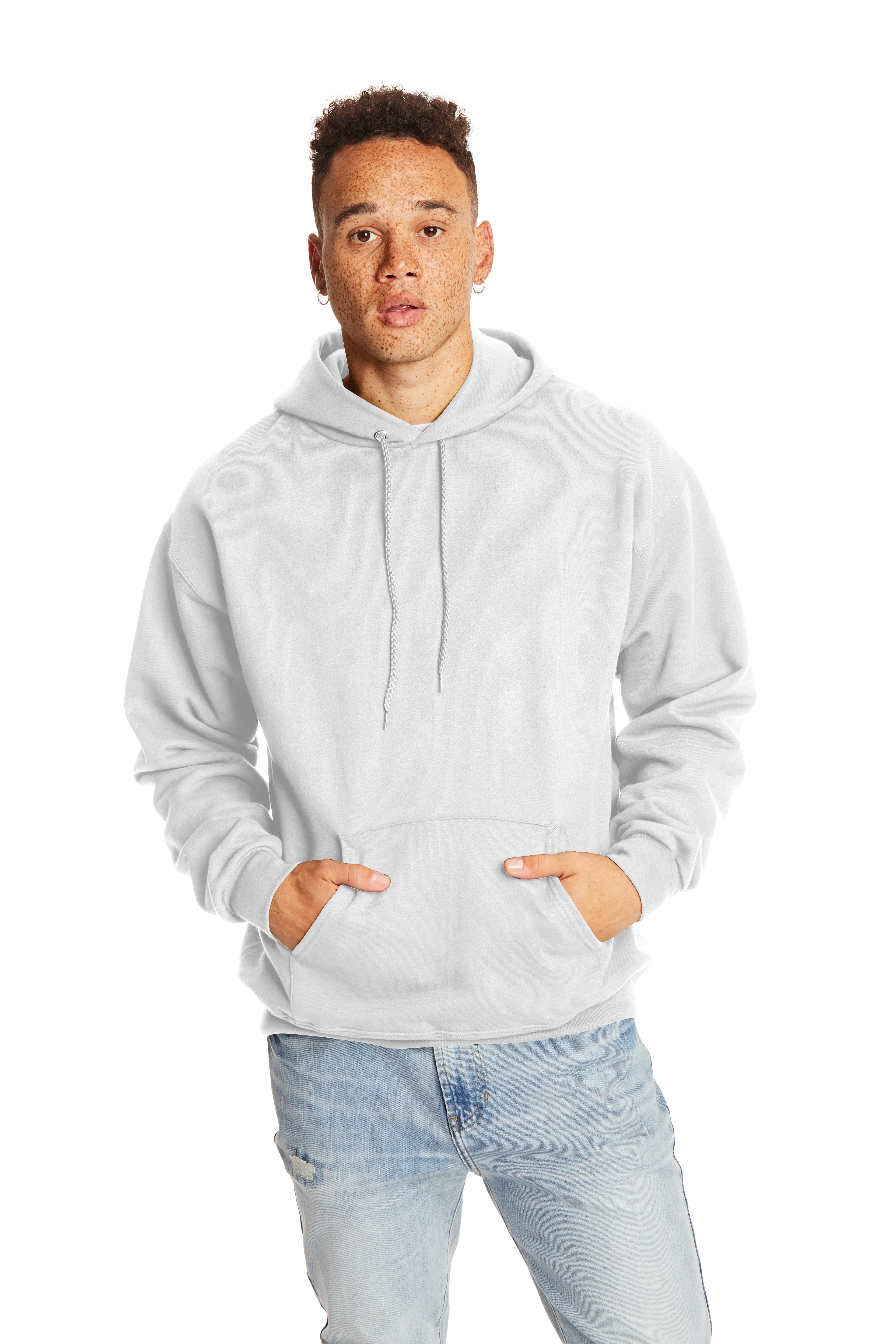 Hanes Ultimate Cotton® 90/10 Pullover Hoodie F170 White | Jiffy