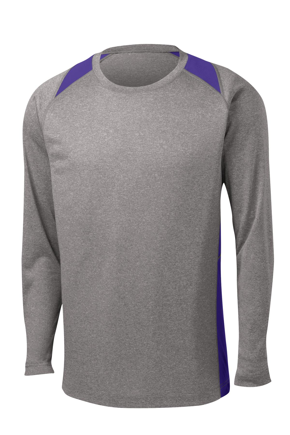 Sport-Tek ST361LS Vintage Heather / Purple
