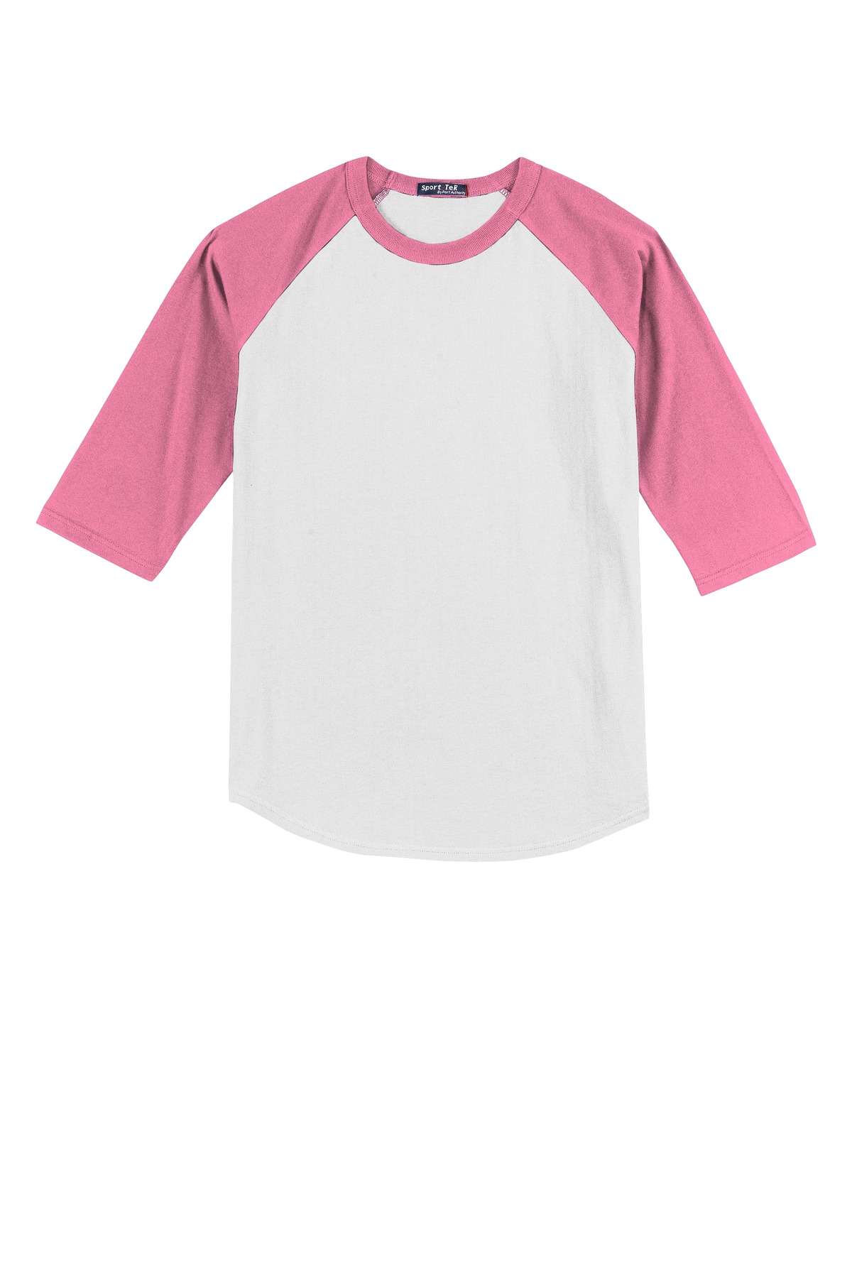Sport-Tek YT200 White / Bright Pink