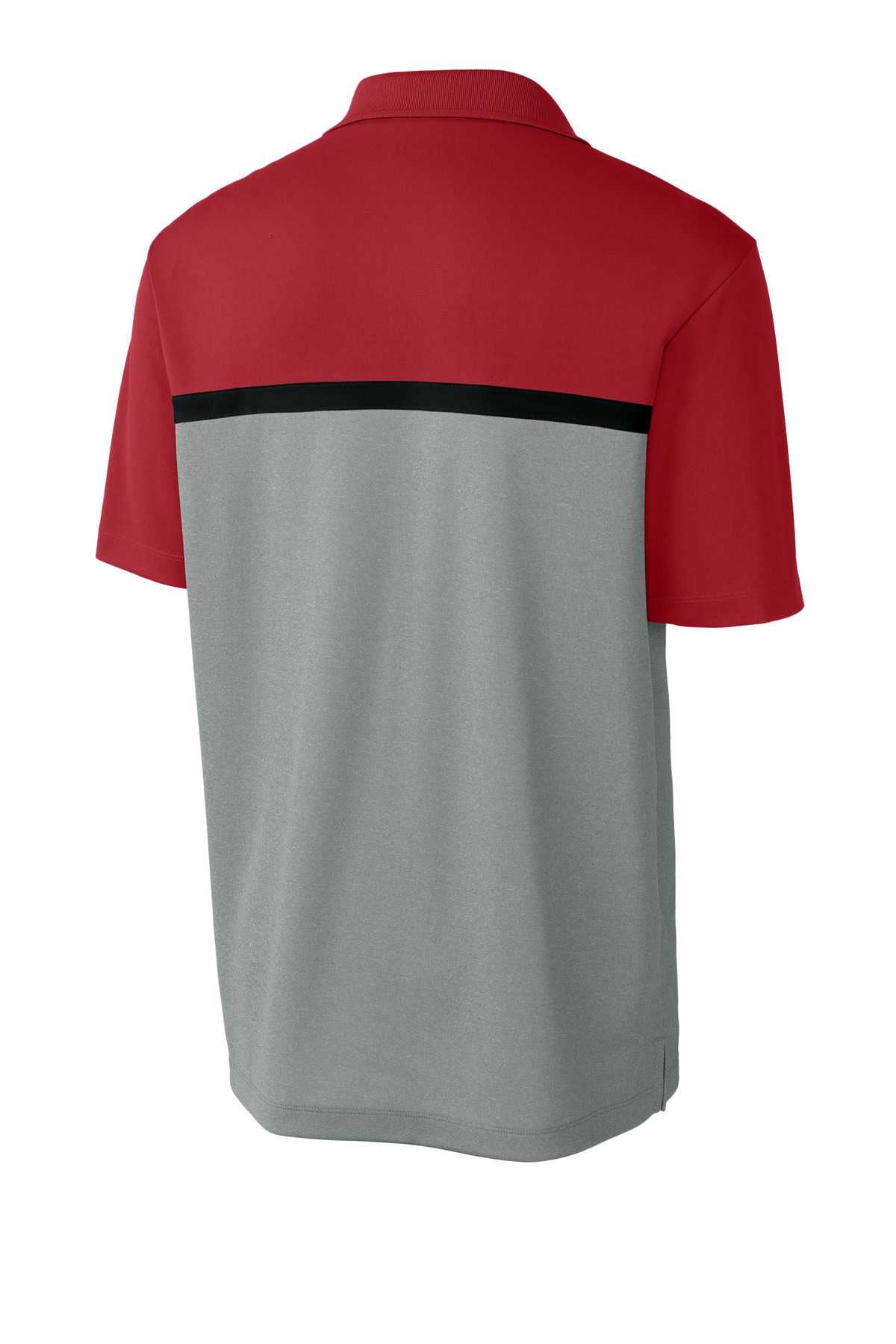 Sport-Tek ST741 Deep Red/Grey Concrete Heather/White