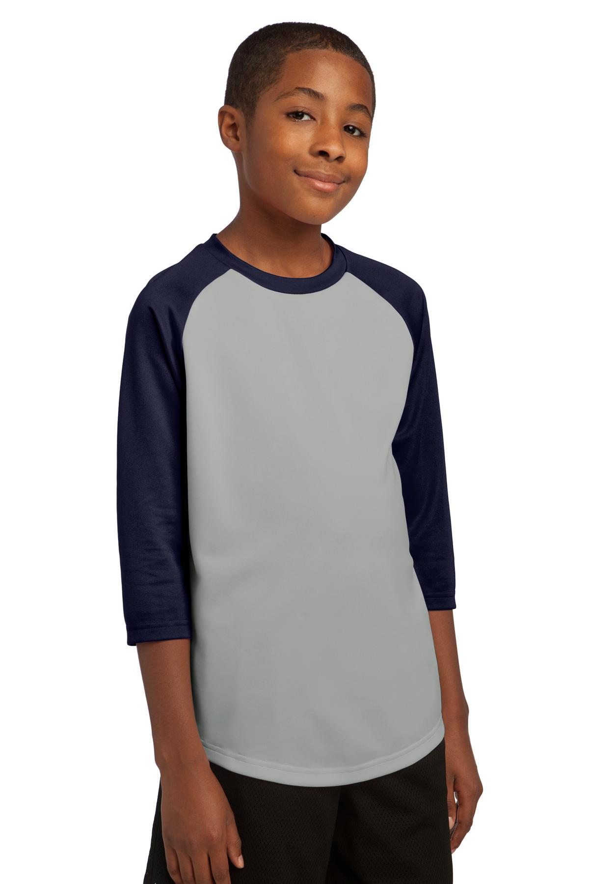 Sport-Tek YST205 Silver / True Navy