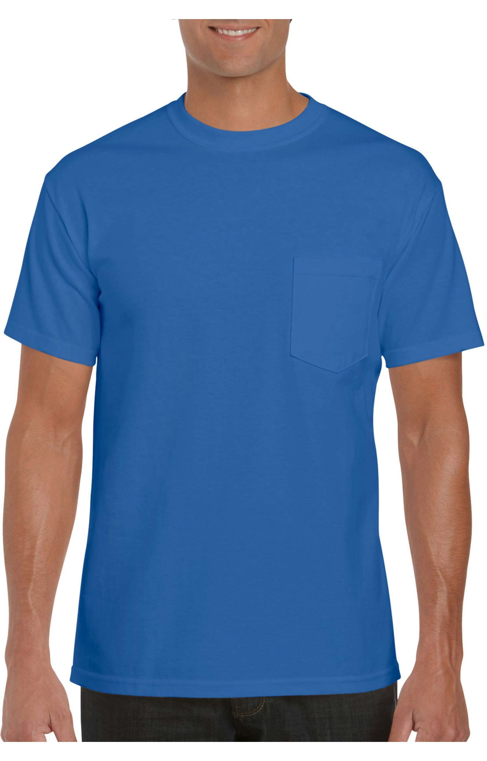 Gildan Unisex Ultra Cotton® Pocket T Shirt G230 Royal | Jiffy