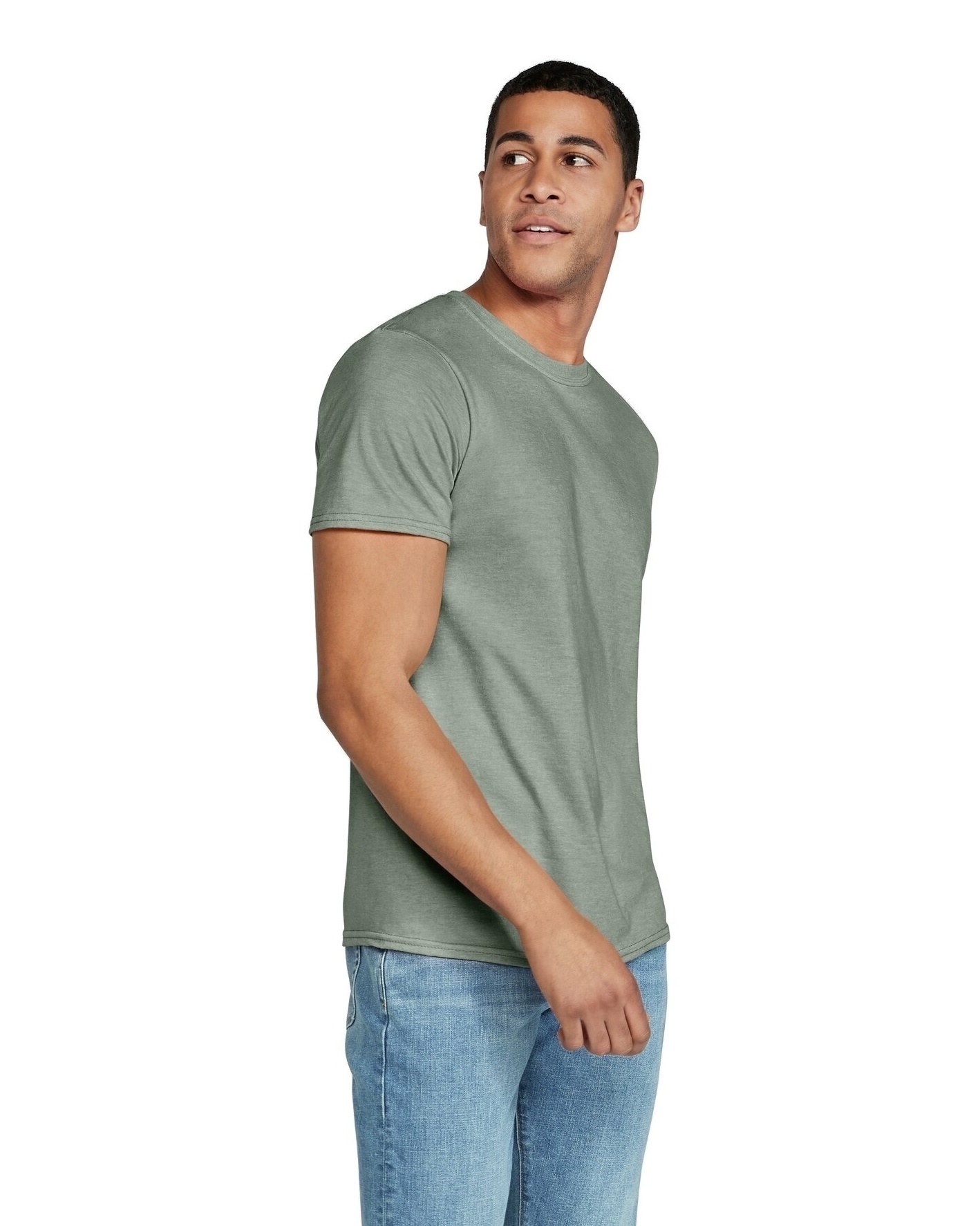 Gildan G640 Heather Military Green