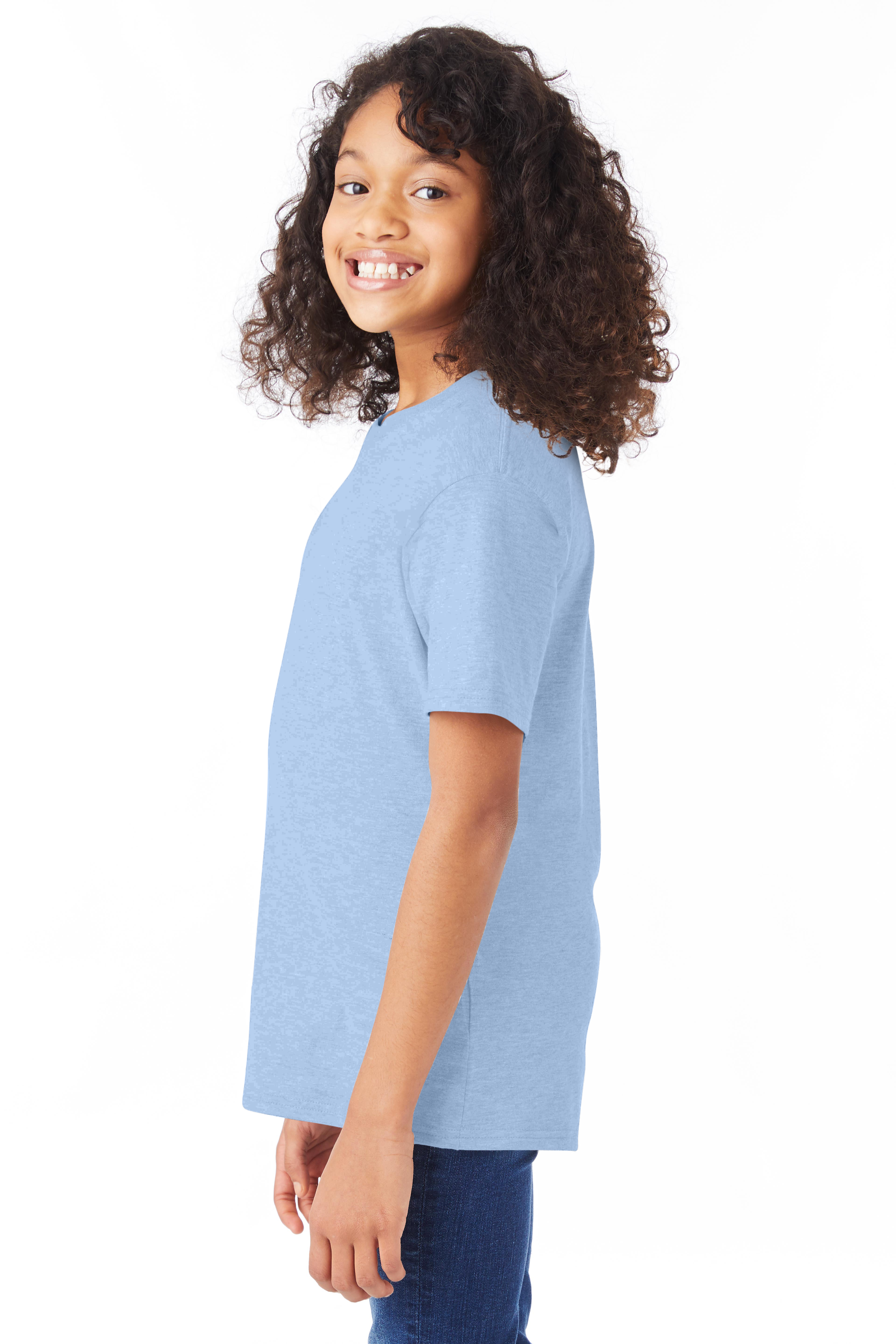 Hanes 498Y Light Blue