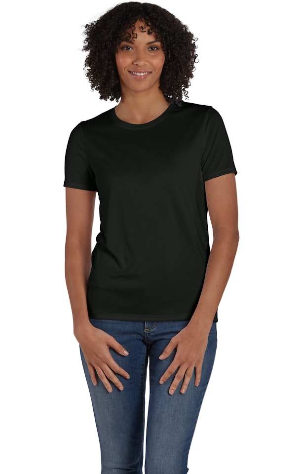 Hanes Women's Cool Dri® Short Sleeve Tee 4830 Black Jiffy
