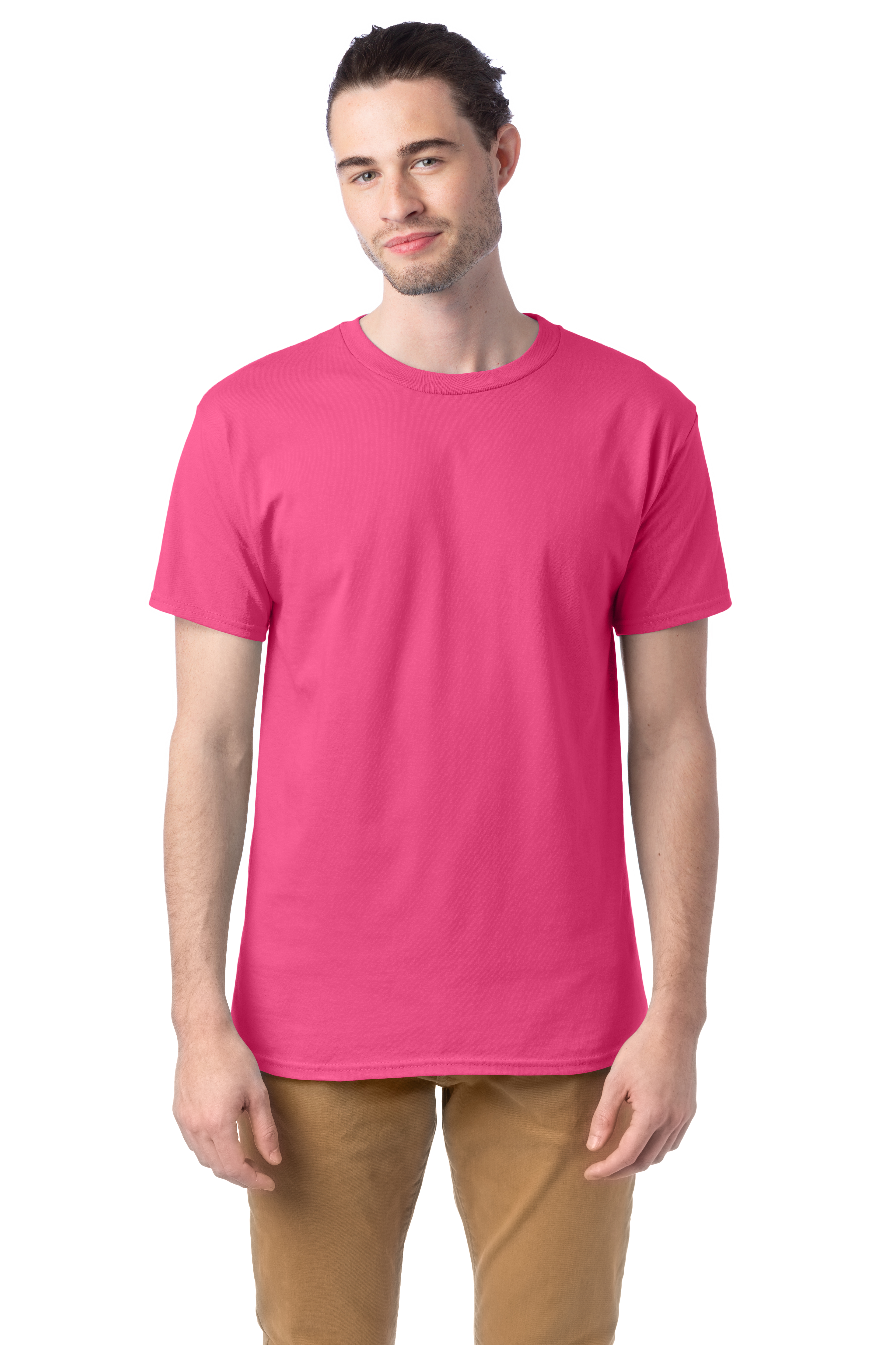 Hanes Essential T Short Sleeve Tee 5280 Wow Pink Jiffy