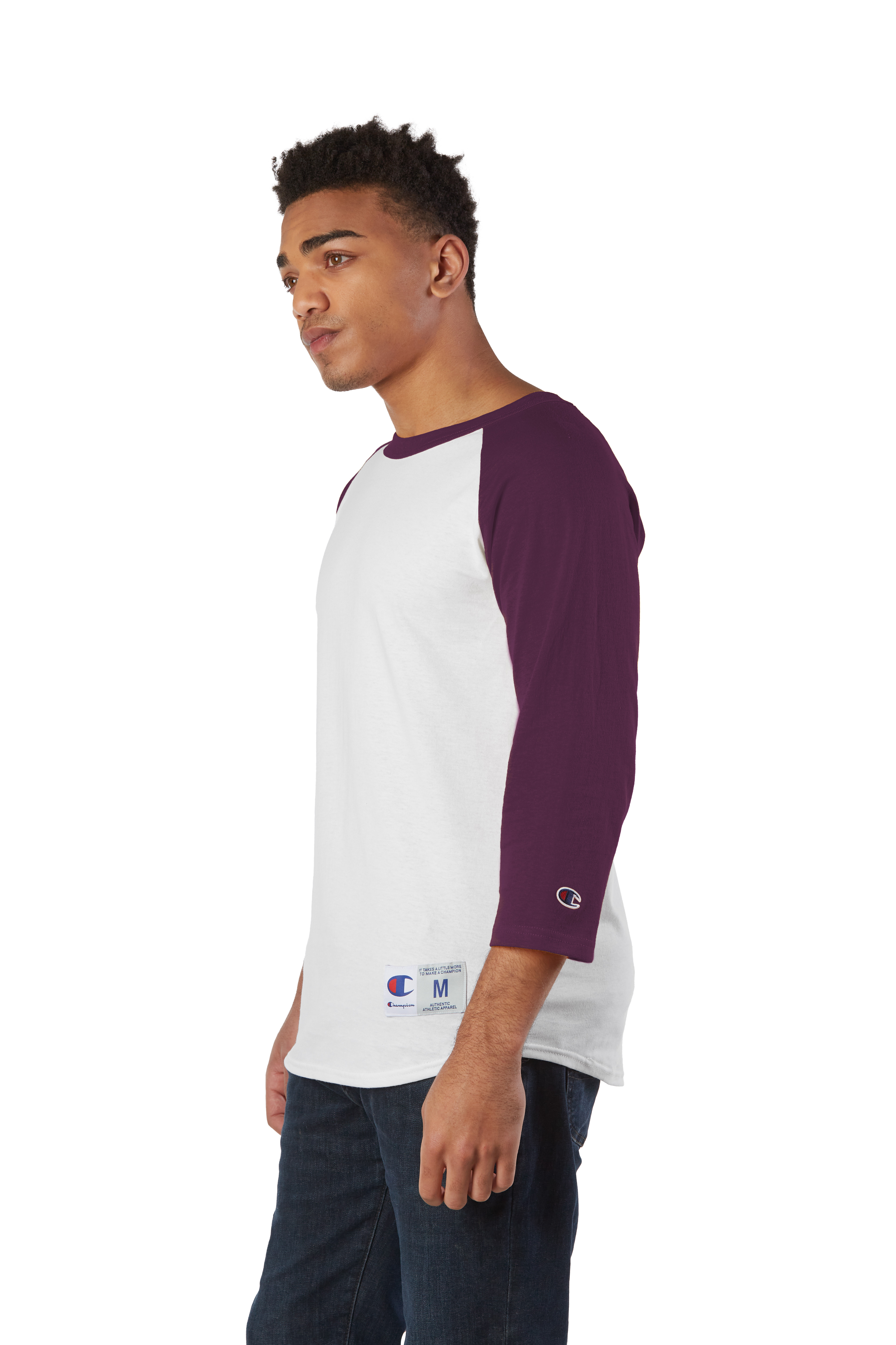 Champion T1397 White / Maroon