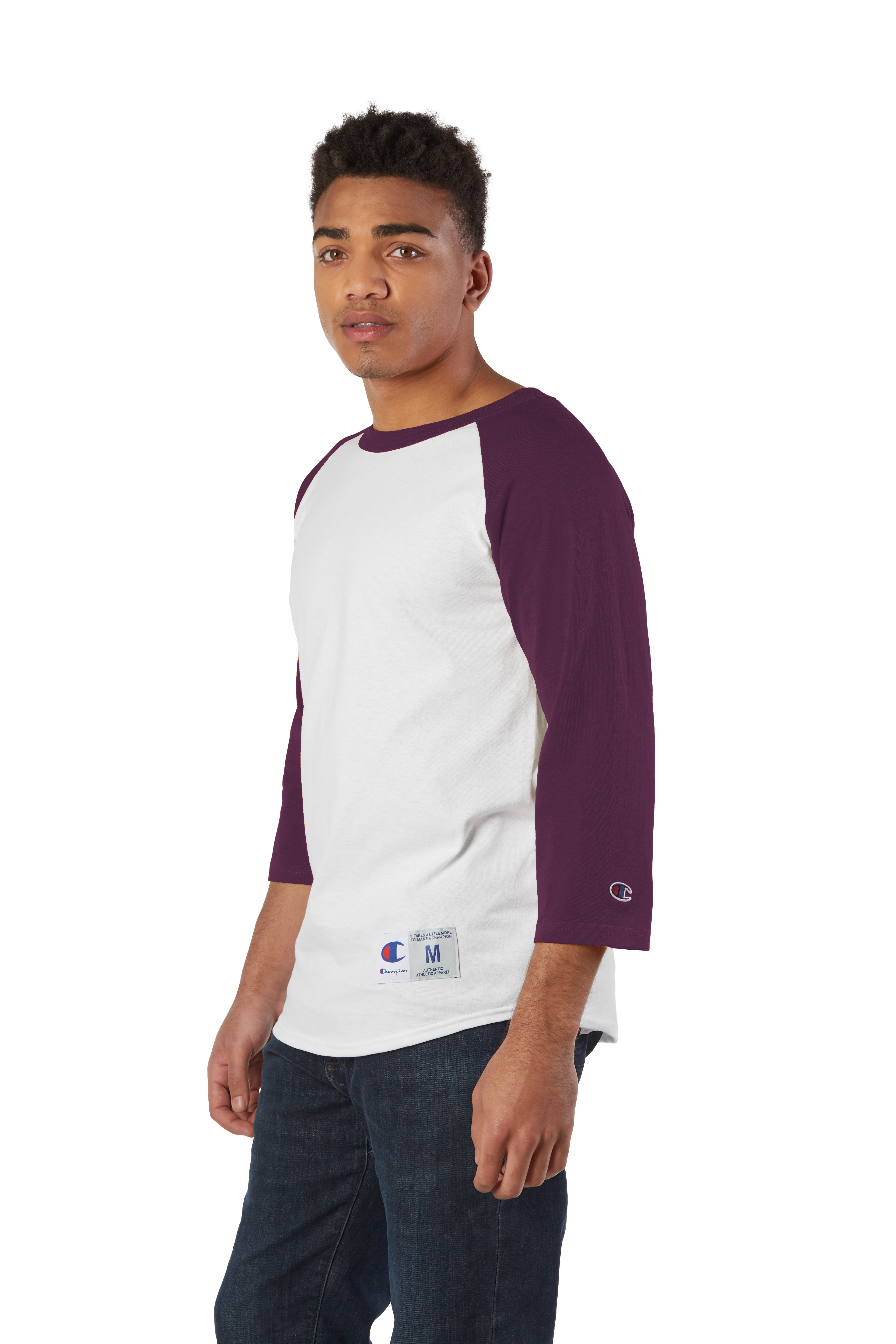 Champion T1397 White / Maroon