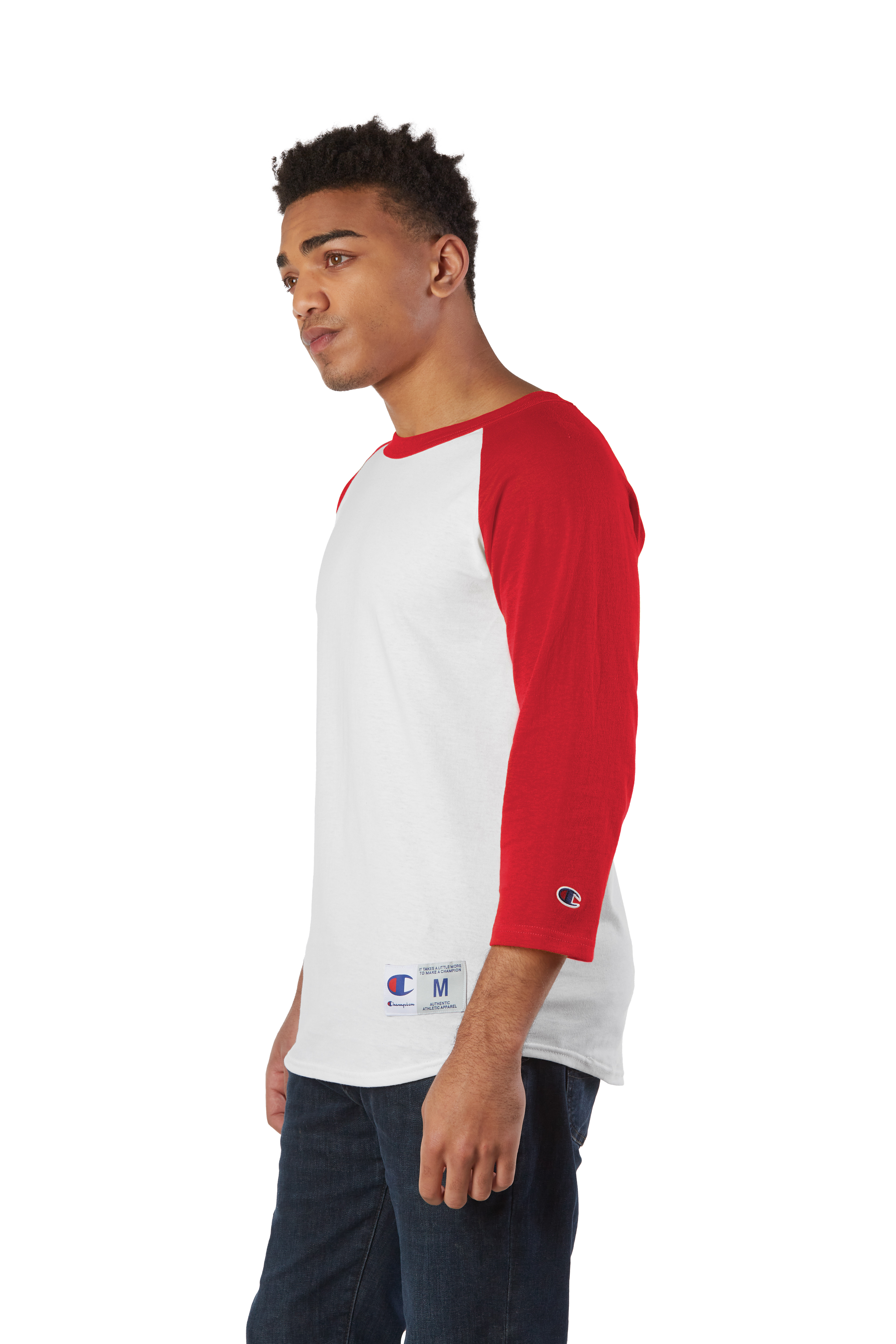 Champion T1397 White / Scarlet