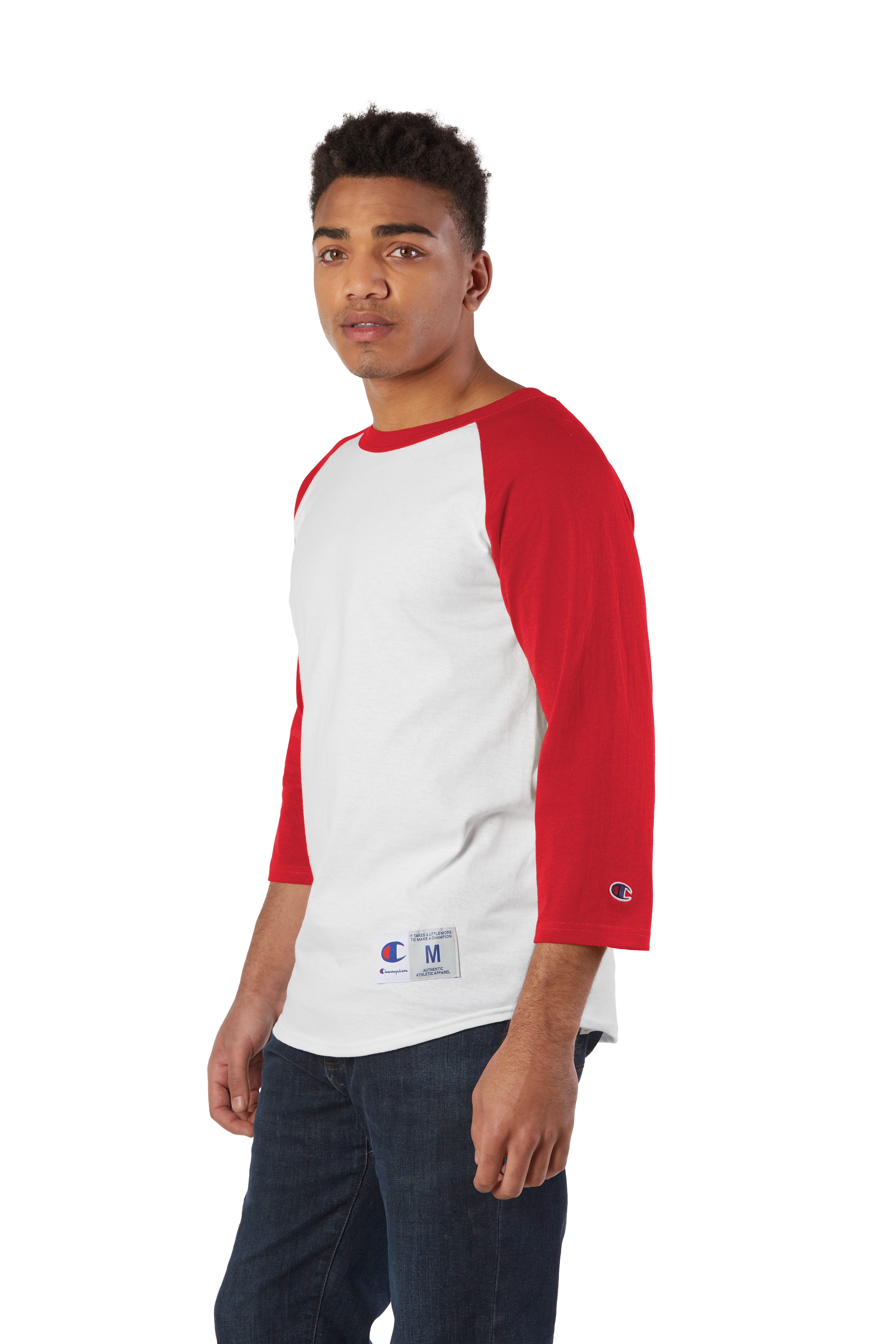Champion T1397 White / Scarlet