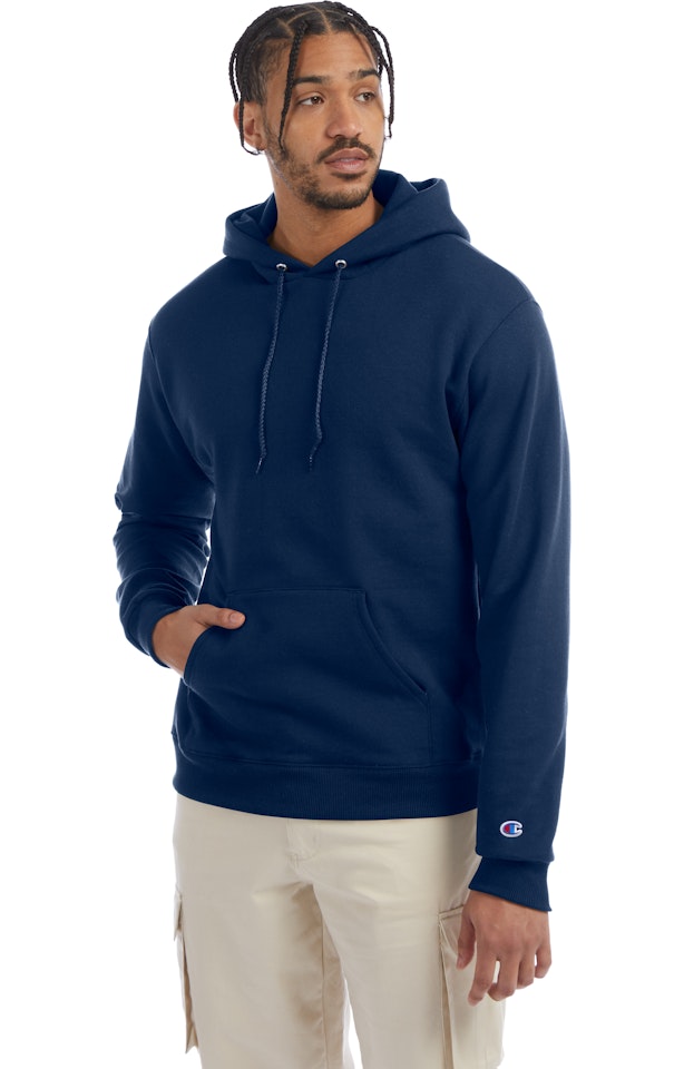 Navy Blue Champion Hoodie Champion Unisex Double Dry Eco