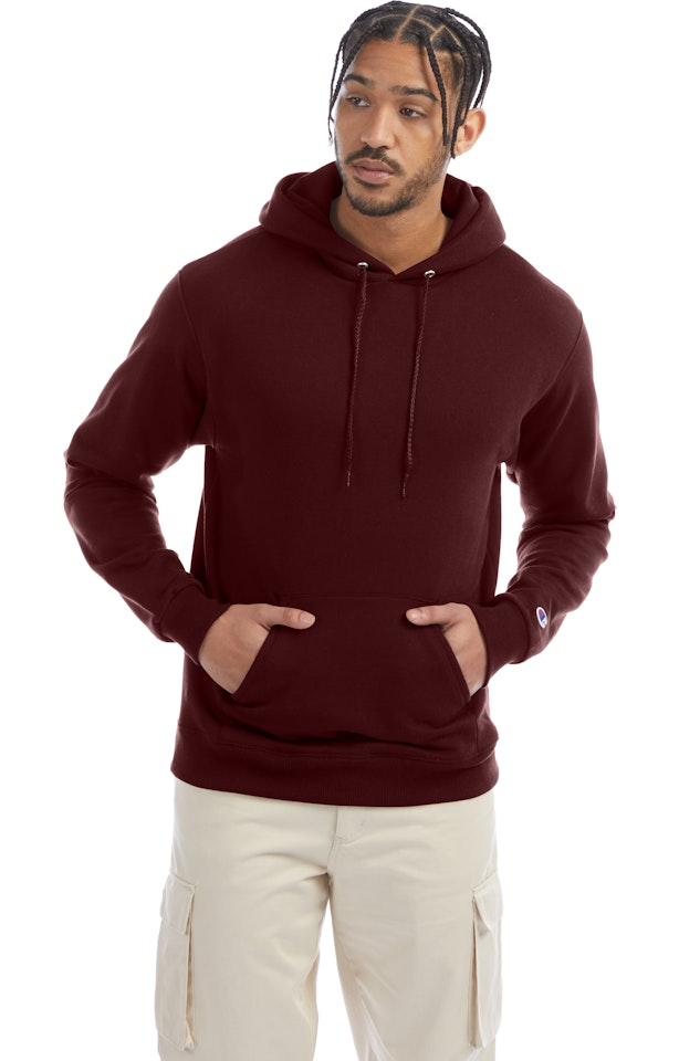 Champion Unisex Double Dry Eco® Pullover Hoodie S700 Maroon Jiffy