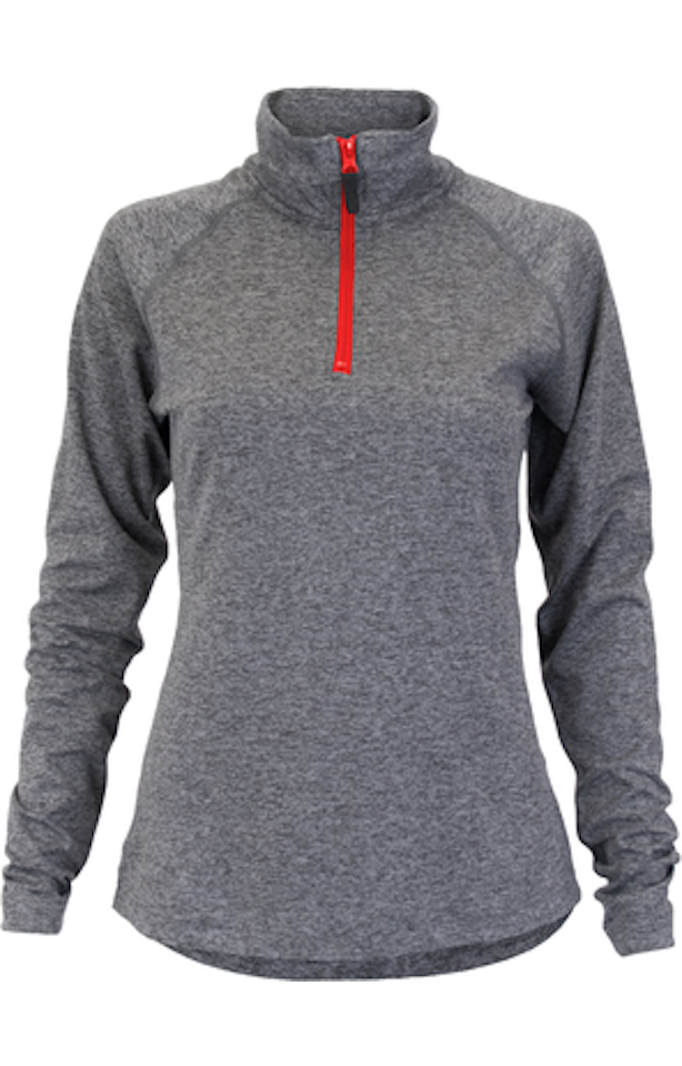 Soffe S2995VP Gray Heather / Red