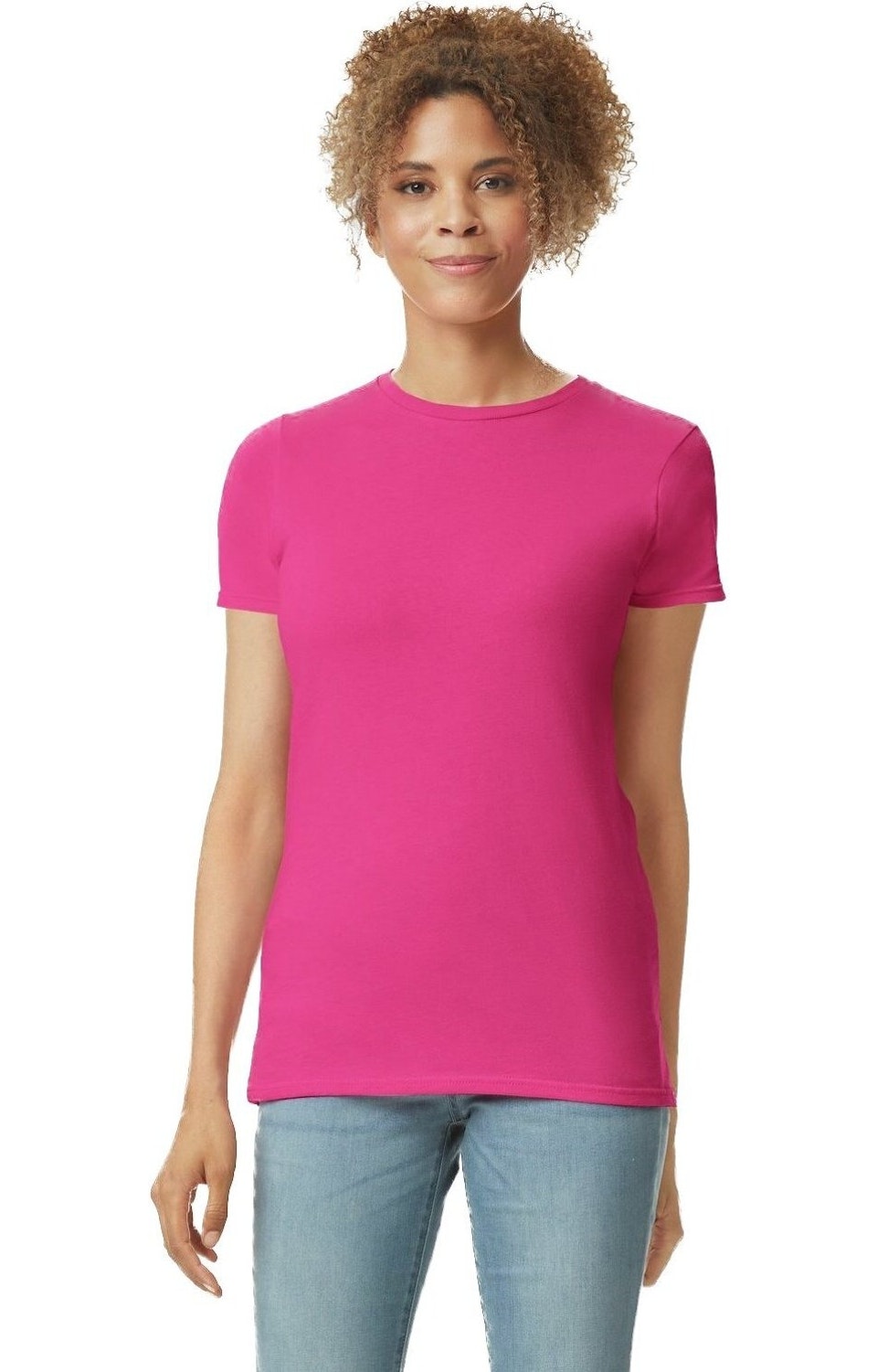 Gildan Women's Softstyle® Fitted T Shirt G640 L Heliconia | Jiffy