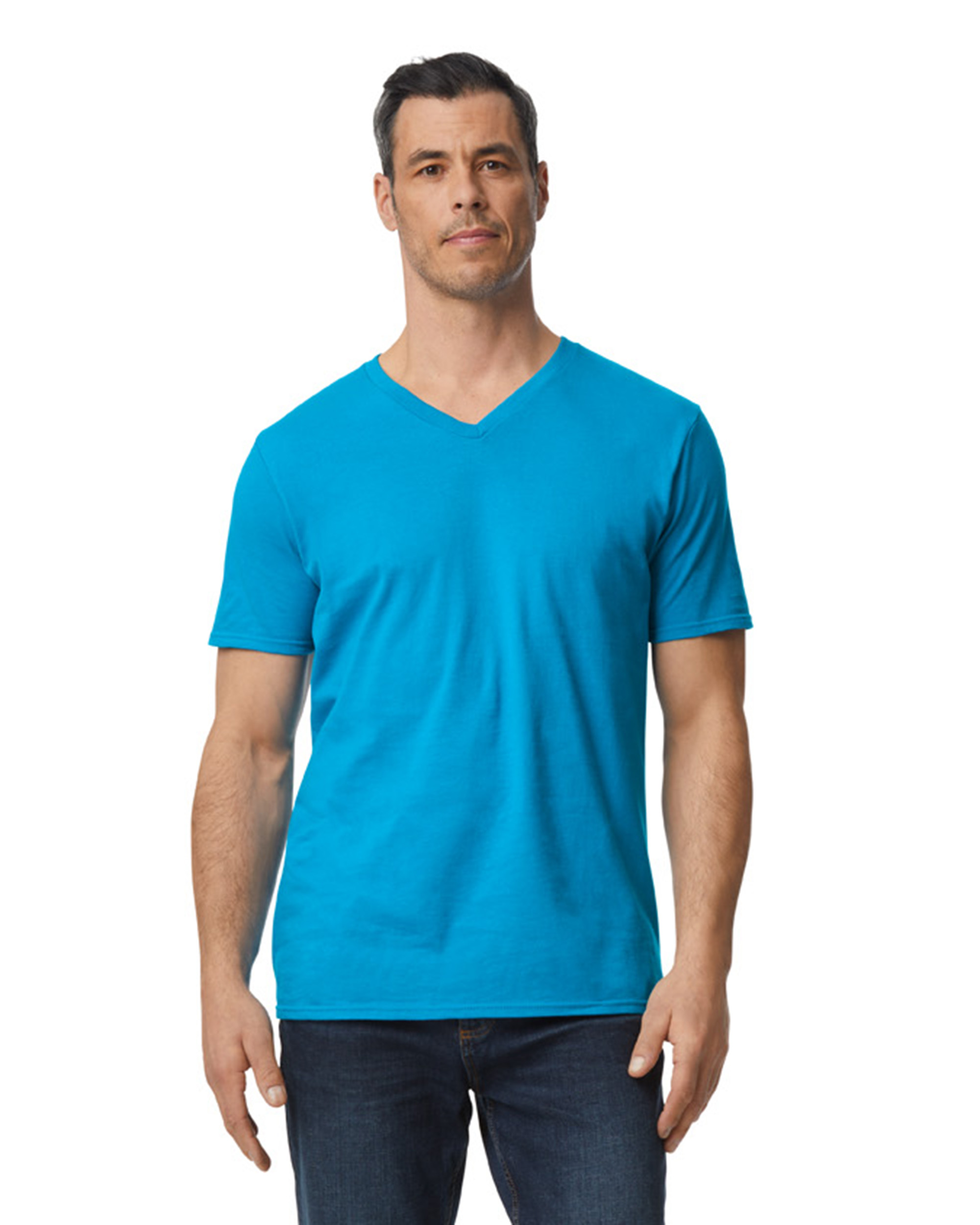 トップス Zzz... Gildan Unisex Softstyle® V Neck T Shirt G64 V Sapphire | Jiffy