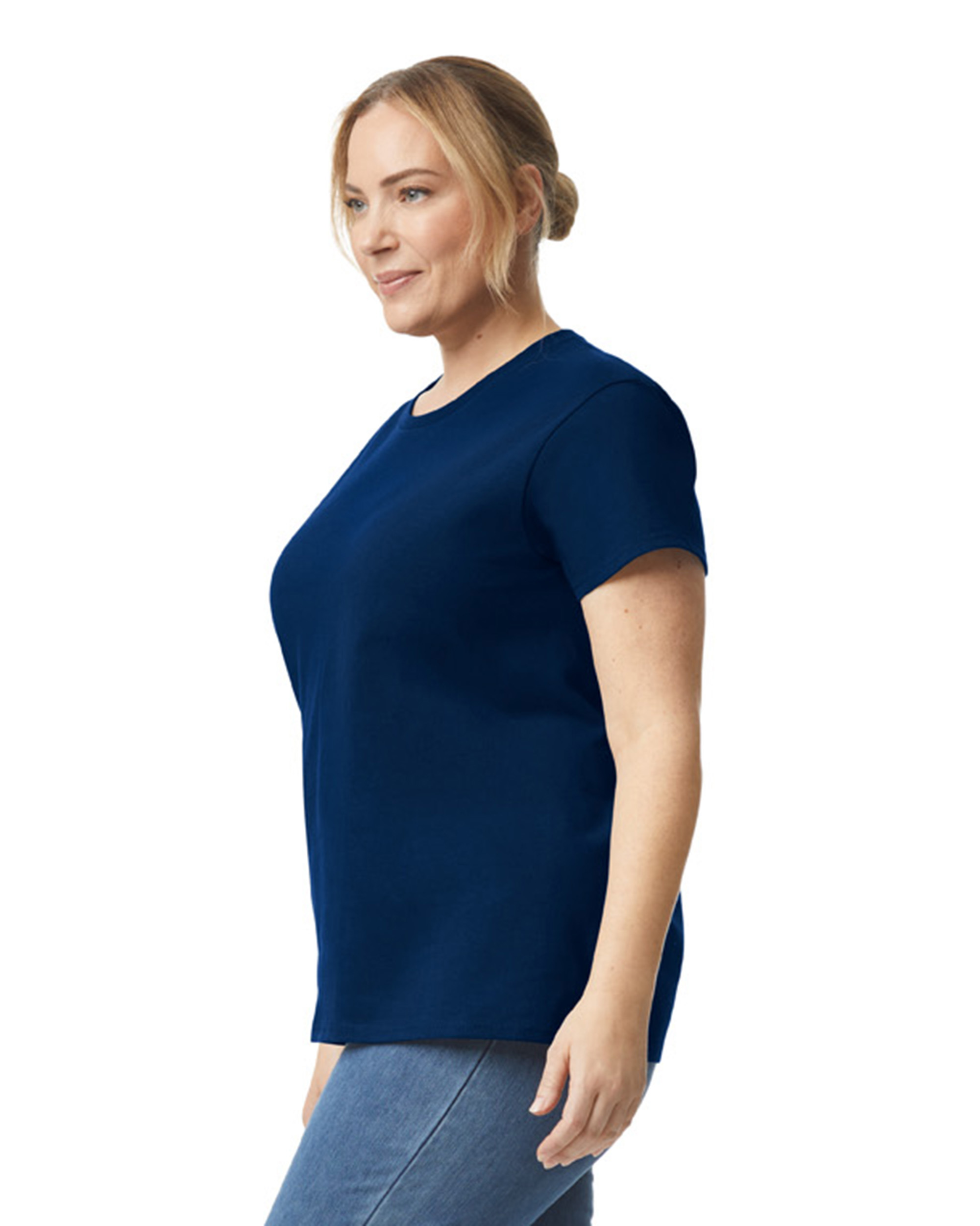 Gildan Women's Ultra Cotton® T Shirt G200 L Navy | Jiffy