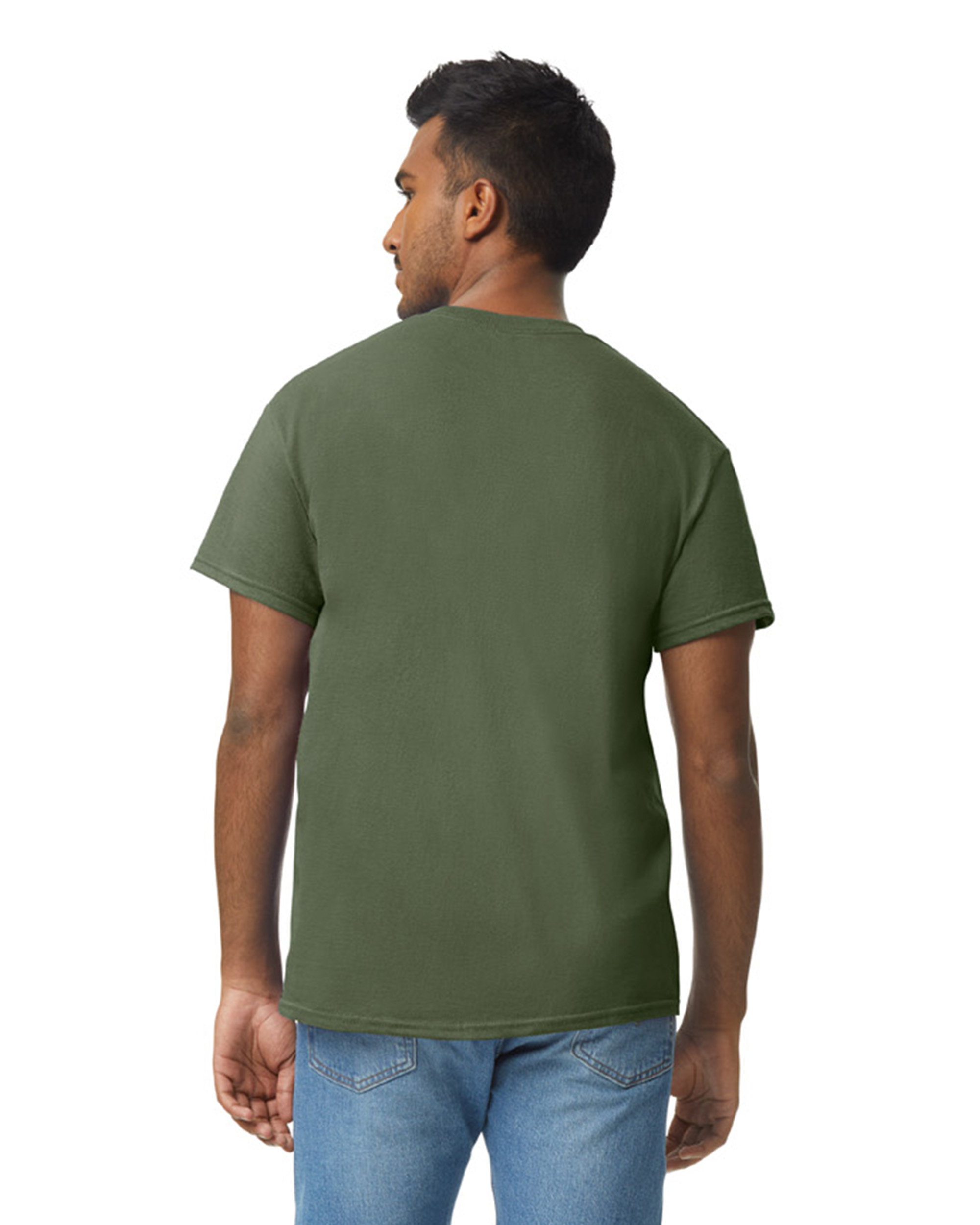 Gildan Unisex Heavy Cotton™ T Shirt G500 Military Green | Jiffy