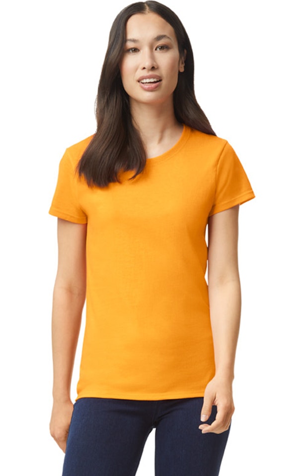 Gildan Women's Heavy Cotton™ T Shirt G500 L Gold Jiffy