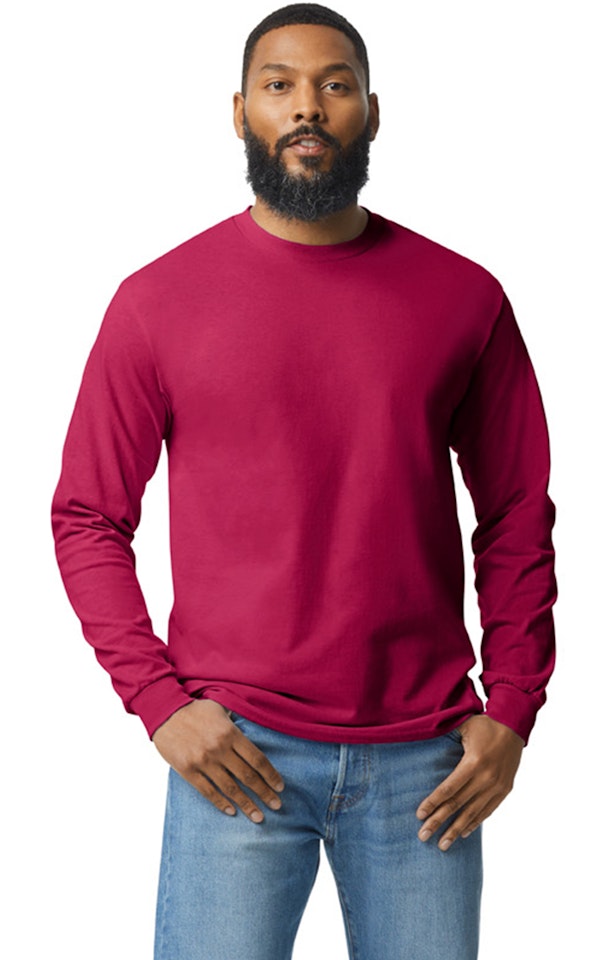 Gildan Unisex Heavy Cotton™ Long Sleeve T Shirt G540 Cardinal Red