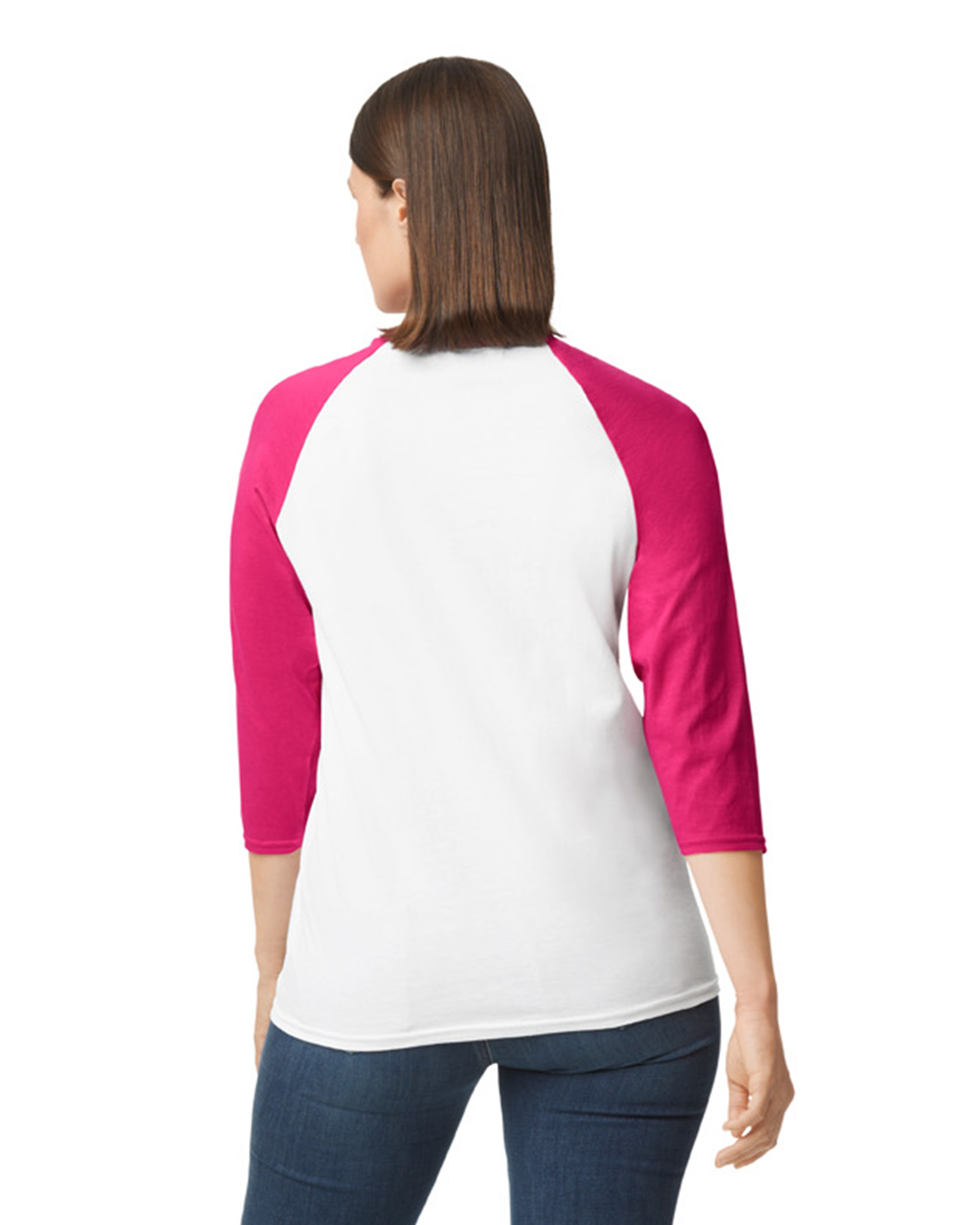 Gildan G570 White / Heliconia