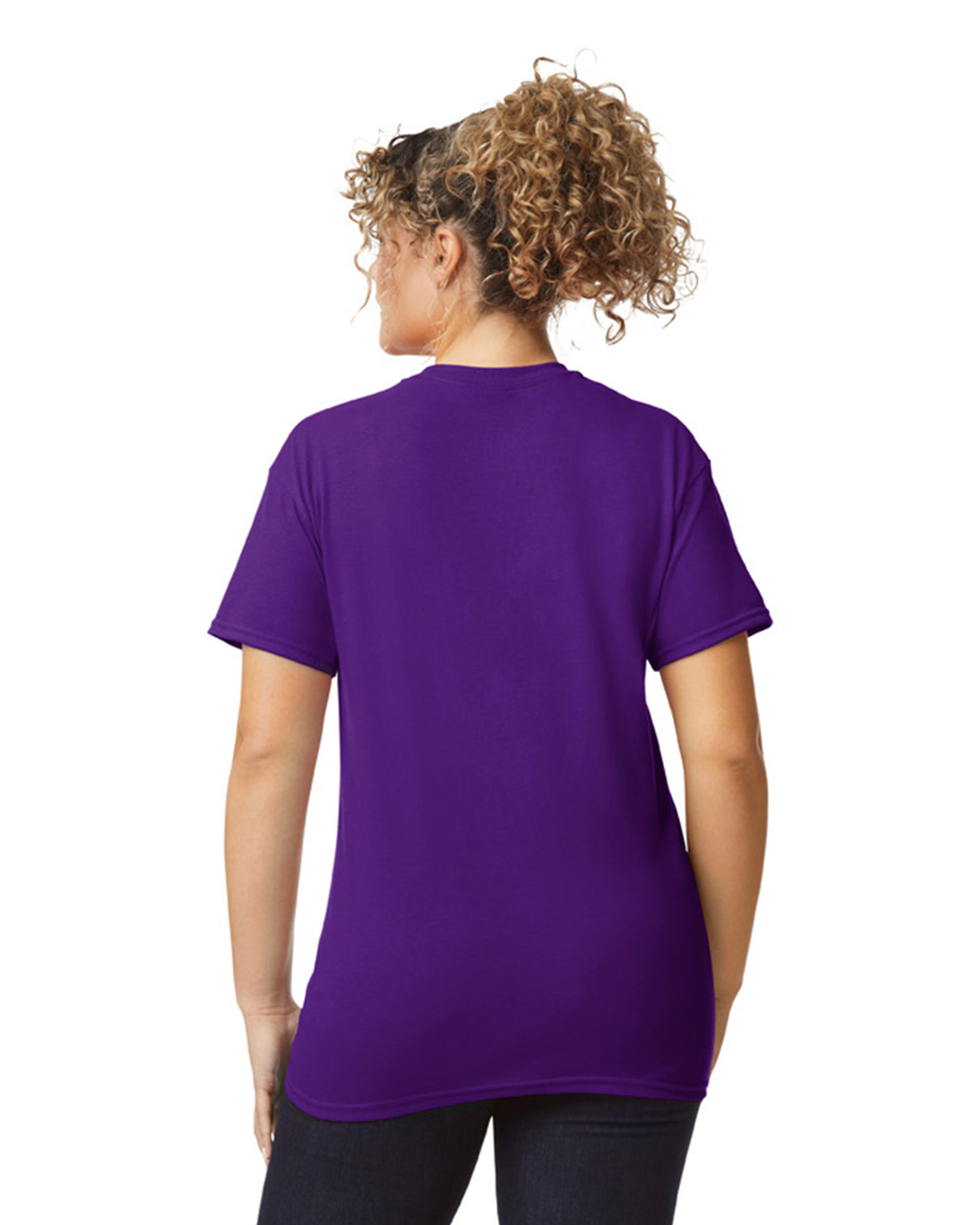 Gildan Unisex 50/50 T Shirt G800 Purple | Jiffy