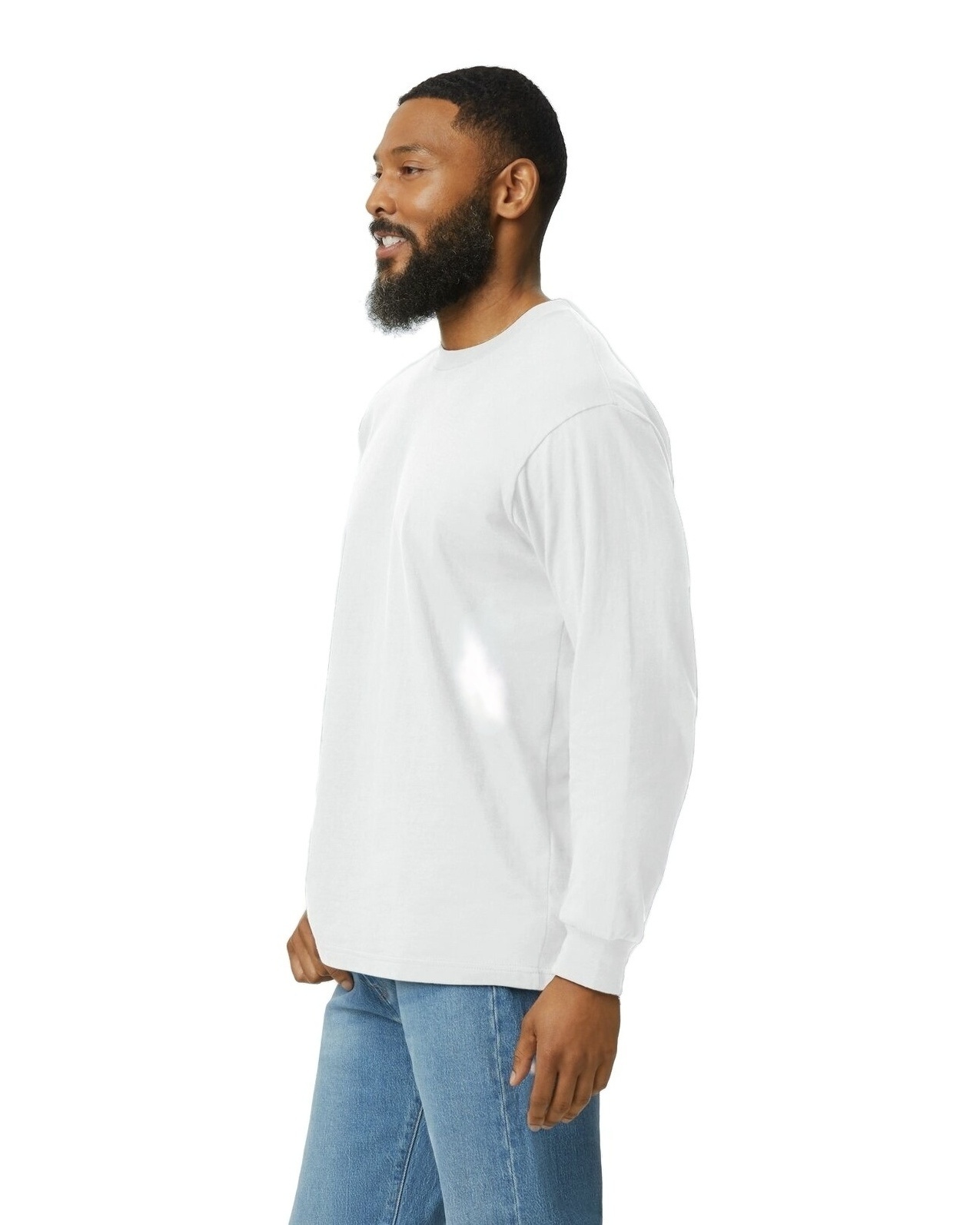Gildan Hammer™ Unisex Long Sleeve T Shirt H400 White | Jiffy